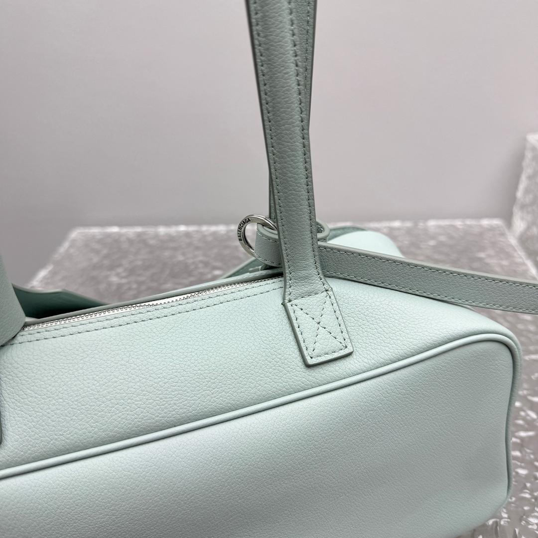 Balenciaga Carrie Bowling Bag Small In Mineral Green - DopestKickz