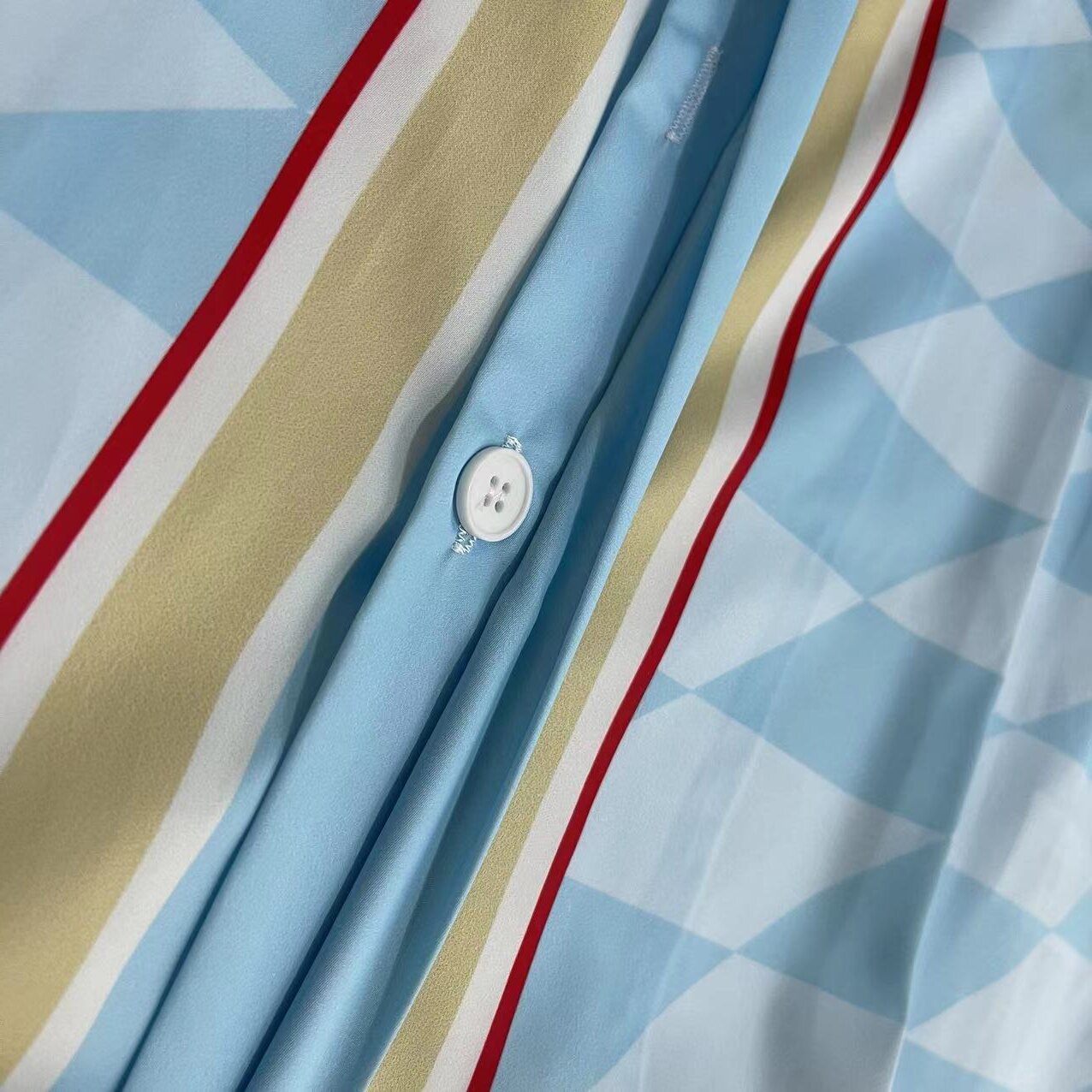 Casablanca Damiers Et Cygne Bleu Silk Twill Shirt - DopestKickz