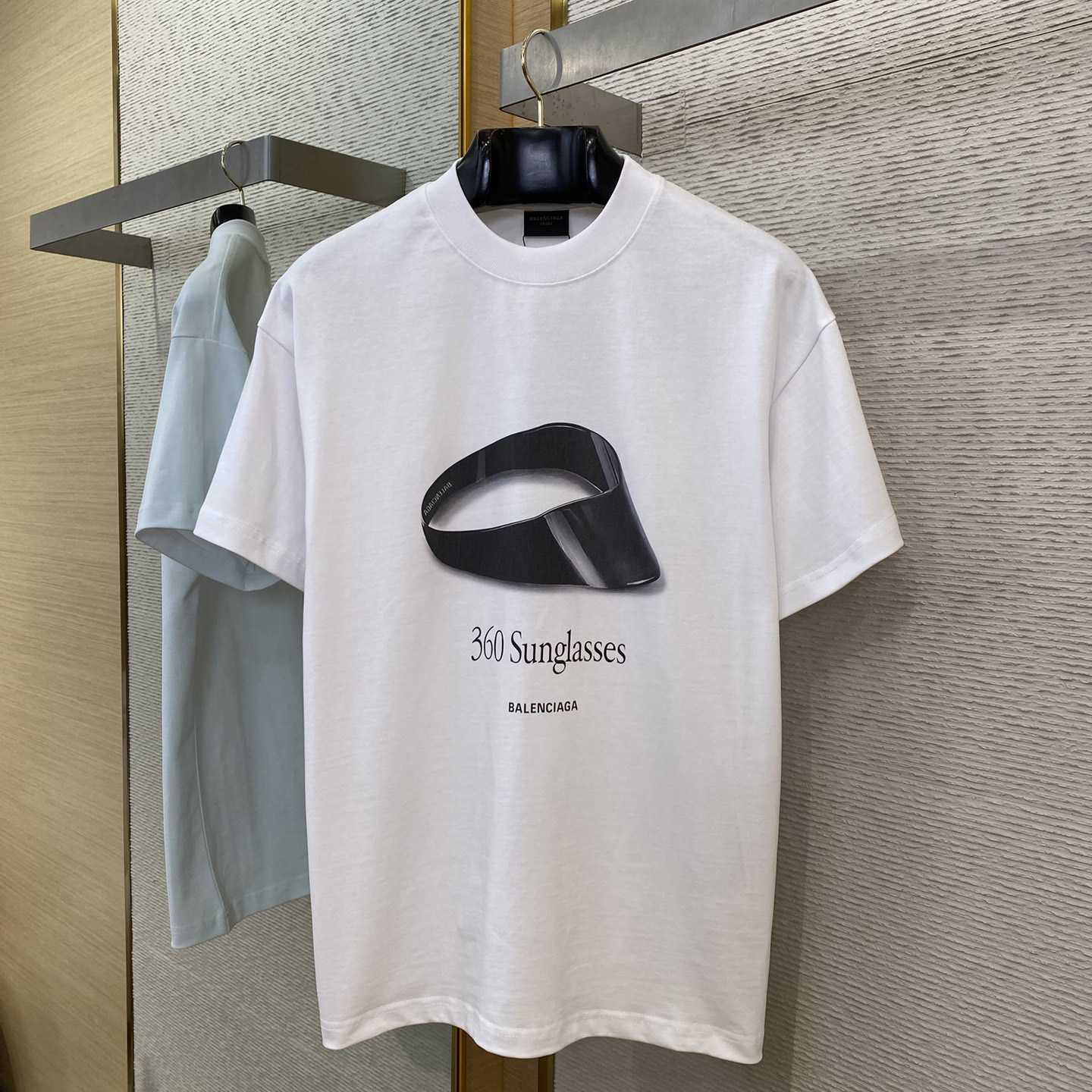 Balenciaga 360 Sunglasses T-Shirt Medium Fit In Dirty White - DopestKickz