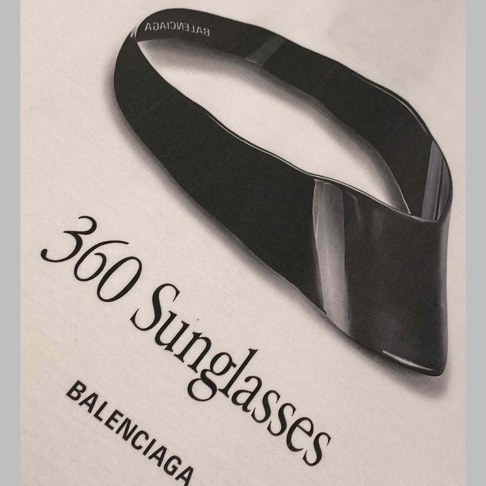 Balenciaga 360 Sunglasses T-Shirt Medium Fit In Dirty White - DopestKickz