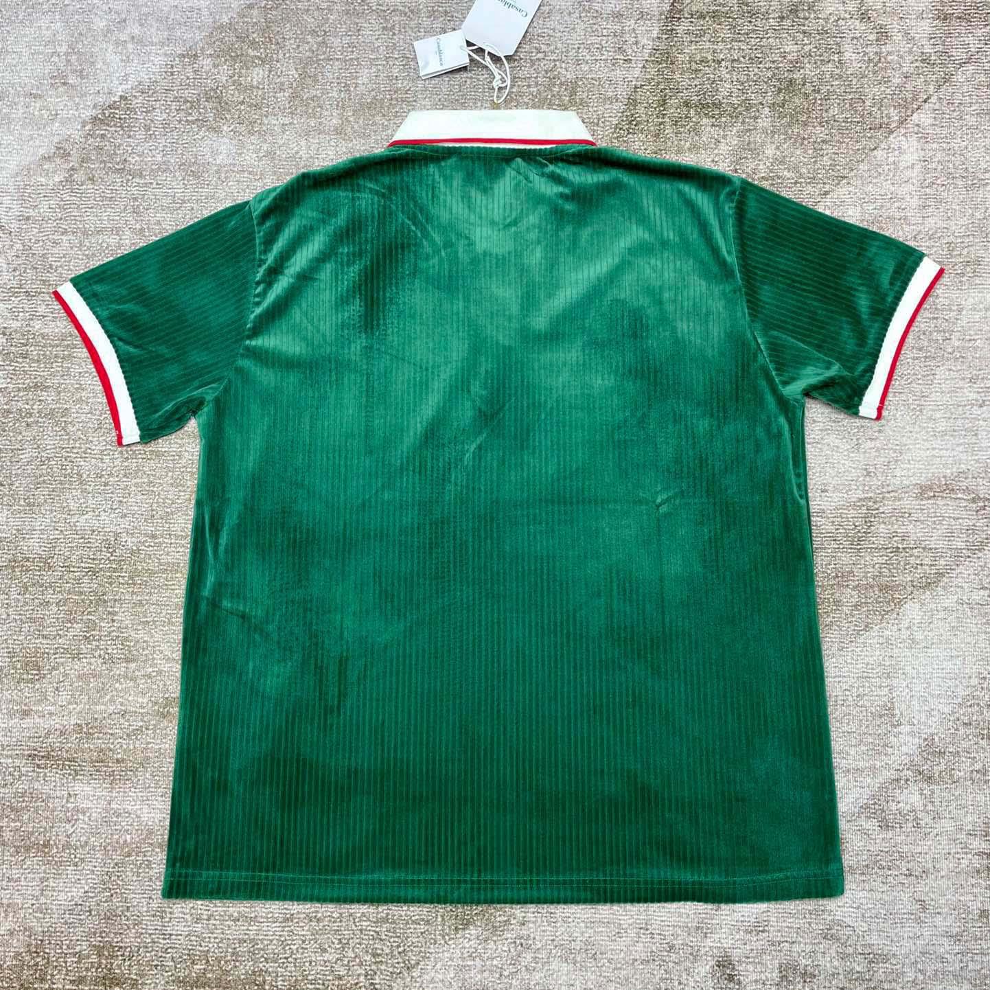 Casablanca Rib Velour Polo Shirt   c877 - DopestKickz