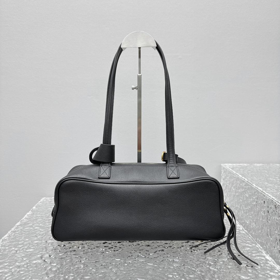 Balenciaga Carrie Bowling Bag Small In Black - DopestKickz