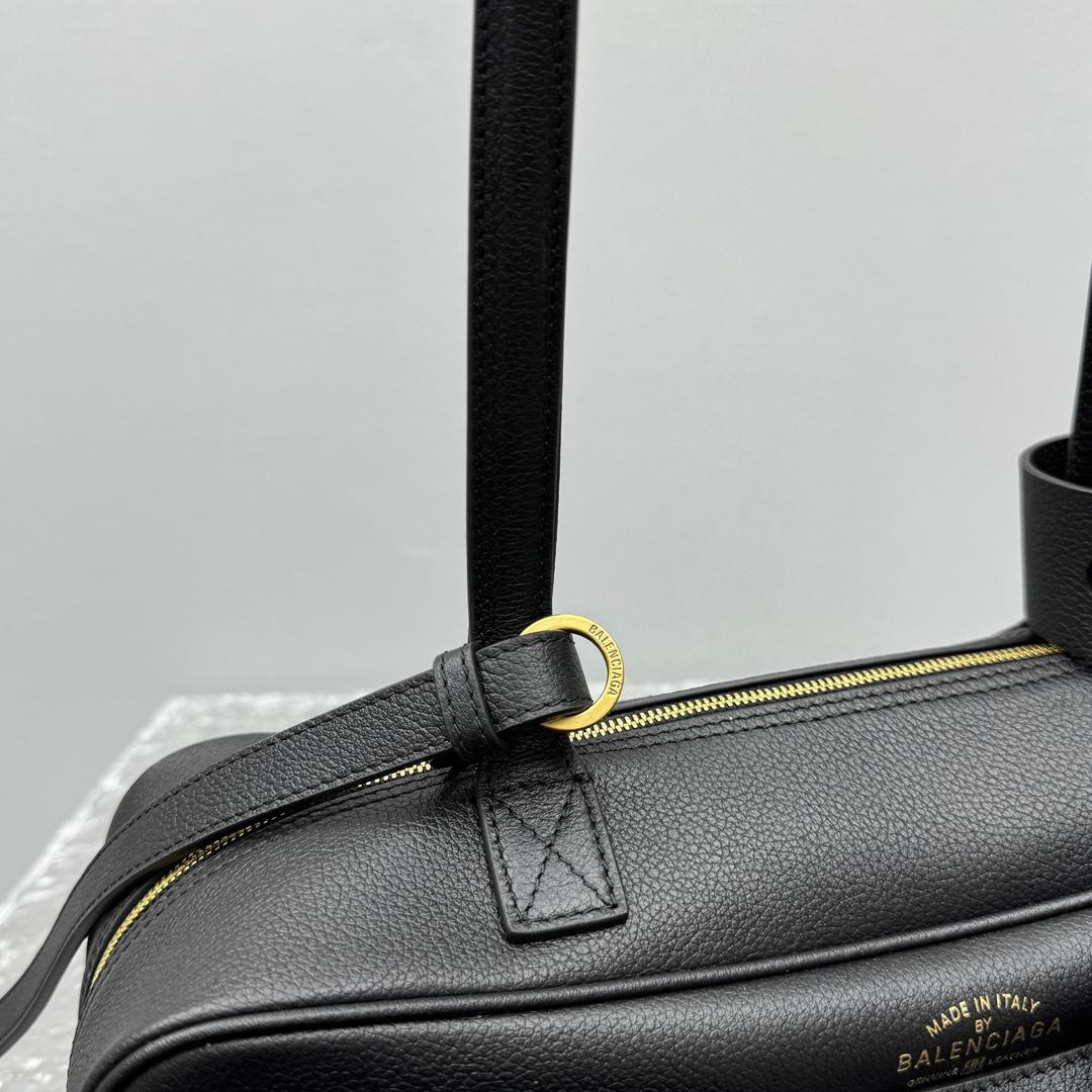 Balenciaga Carrie Bowling Bag Small In Black - DopestKickz