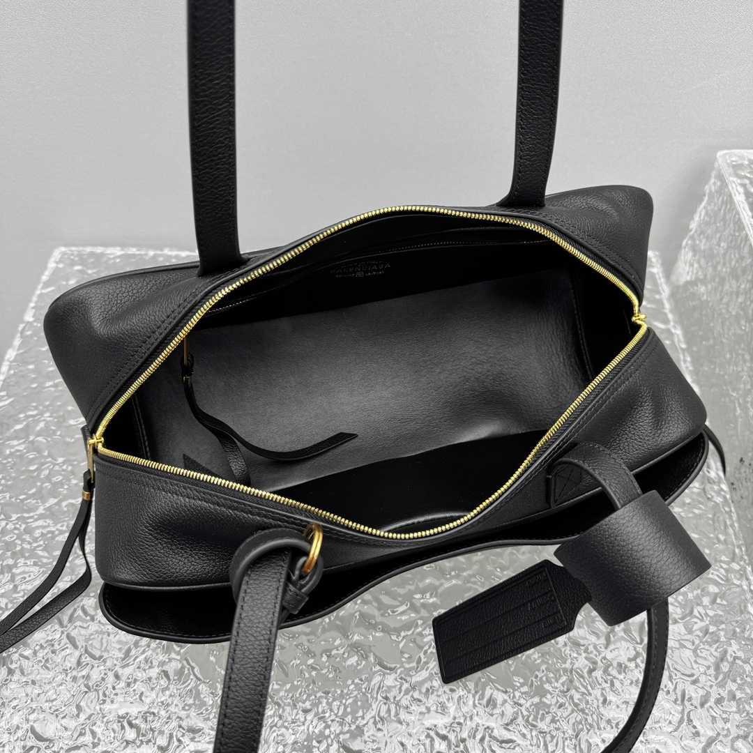 Balenciaga Carrie Bowling Bag Small In Black - DopestKickz