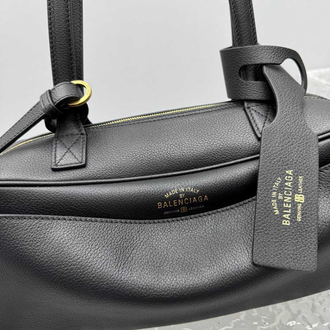 Balenciaga Carrie Bowling Bag Small In Black - DopestKickz