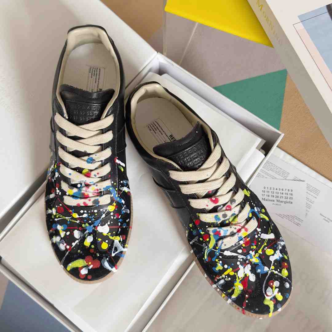 Maison Margiela Wmns Replica Low 'Paint Splatter - Black Pollock' - DopestKickz