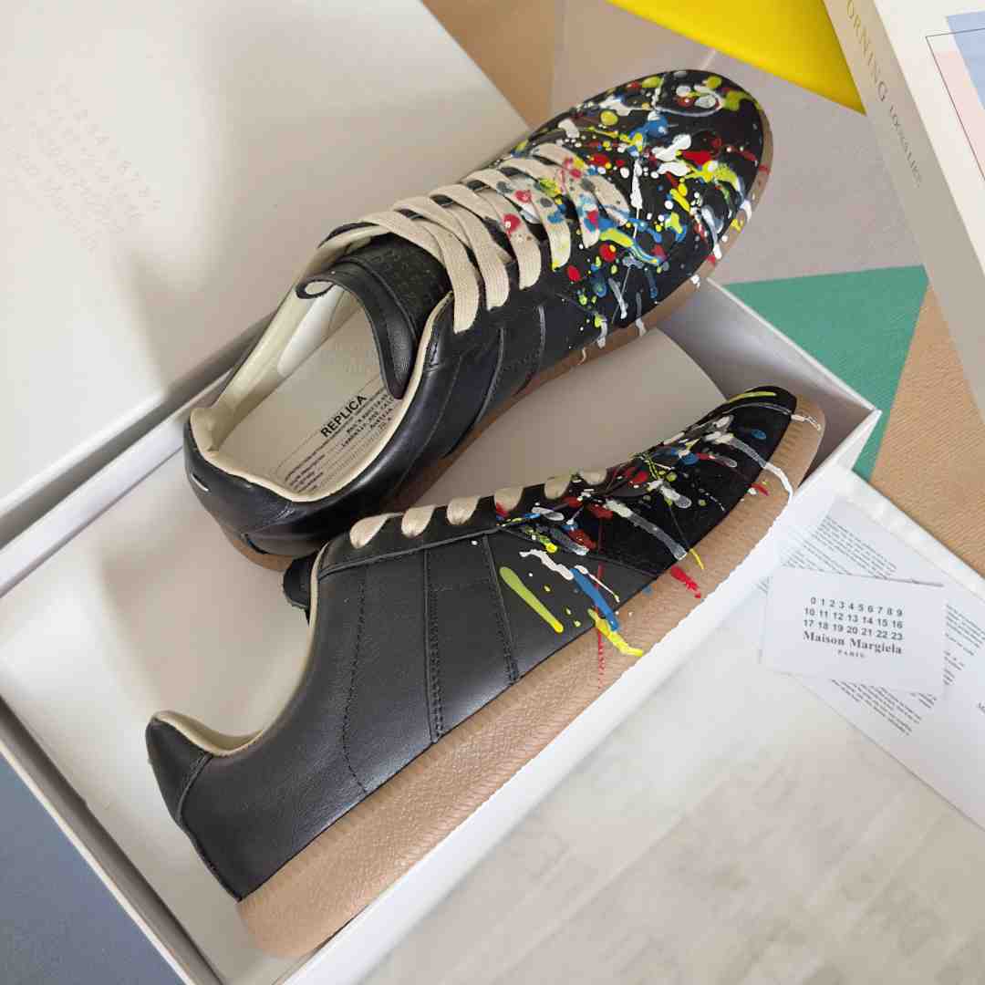 Maison Margiela Wmns Replica Low 'Paint Splatter - Black Pollock' - DopestKickz