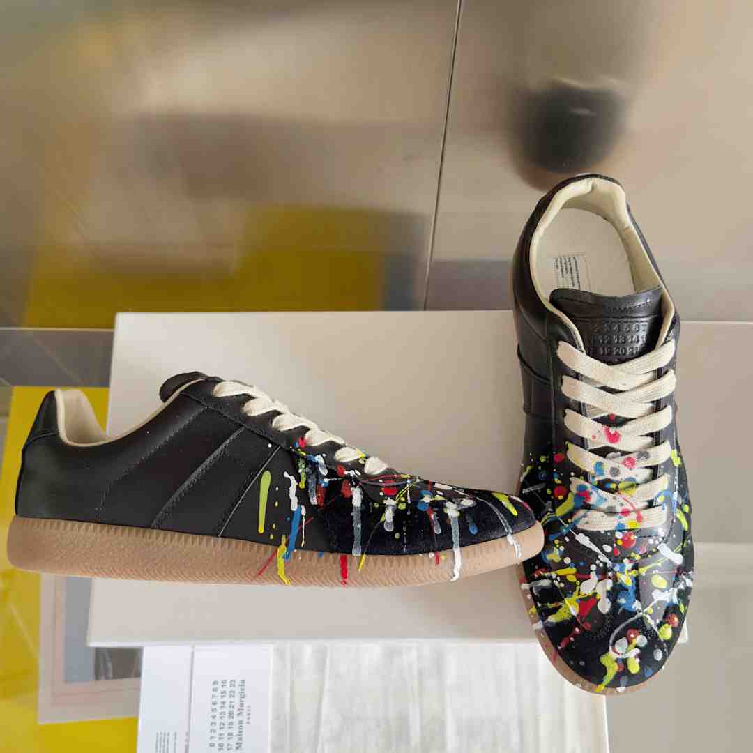 Maison Margiela Wmns Replica Low 'Paint Splatter - Black Pollock' - DopestKickz