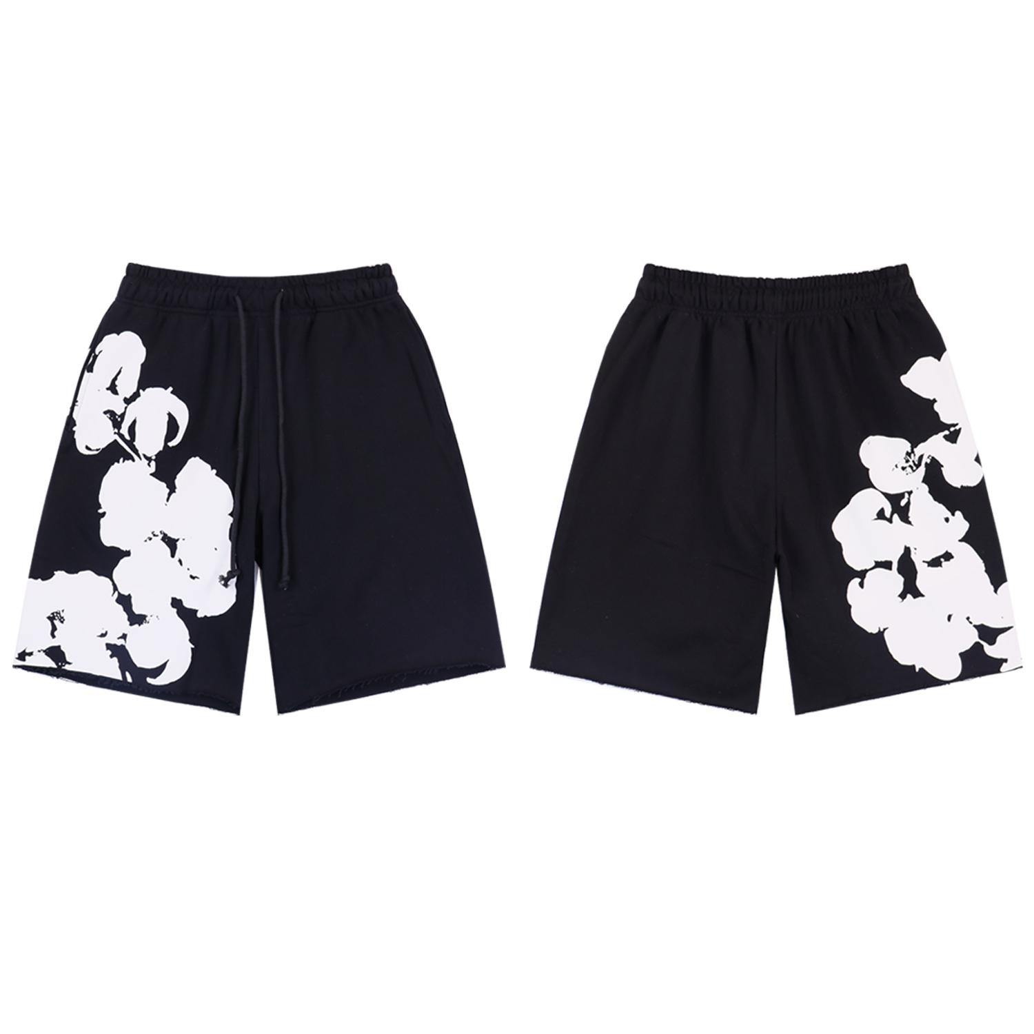 Denim Tears Big Cotton Wreath Sweat Shorts - DopestKickz