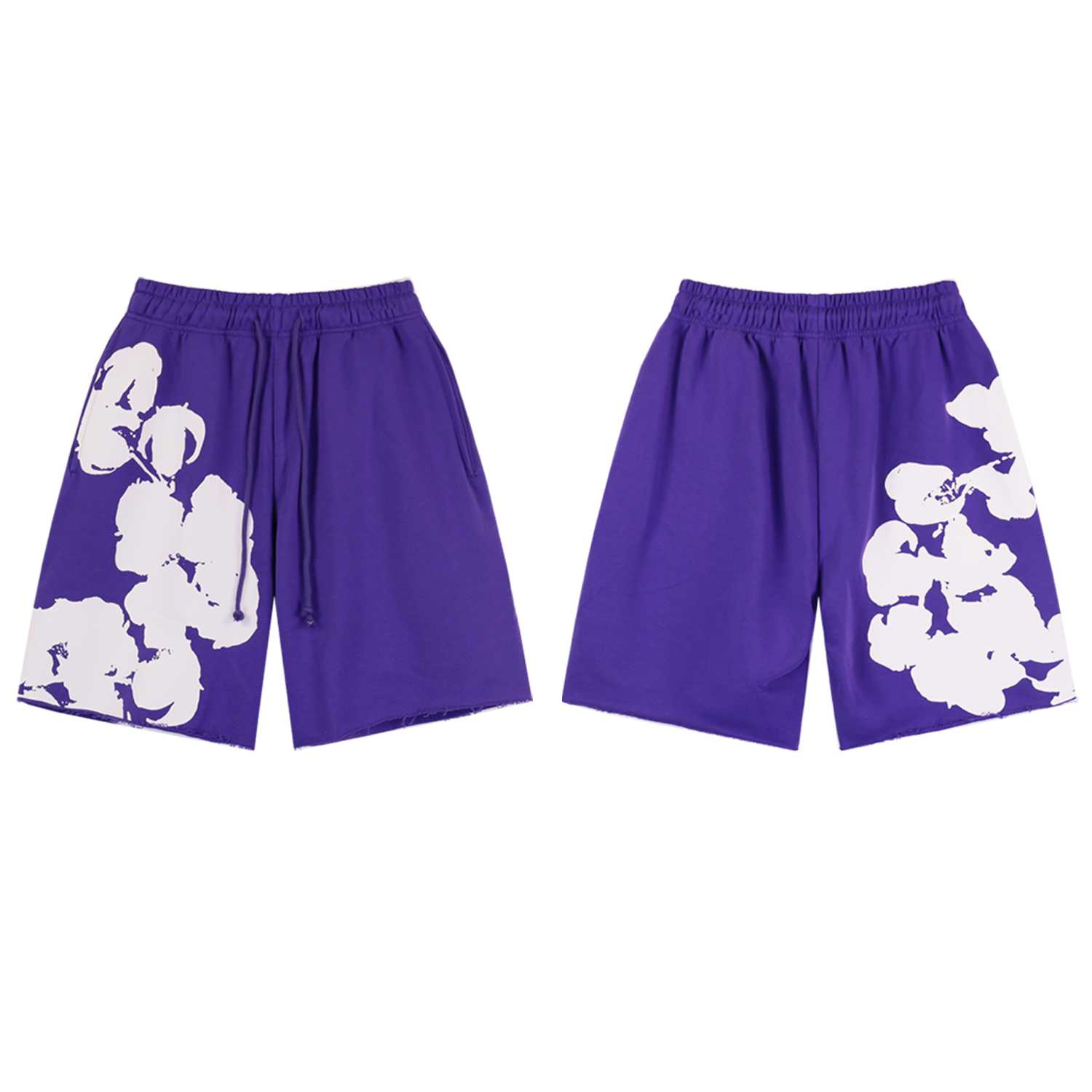 Denim Tears Big Cotton Wreath Sweat Shorts - DopestKickz