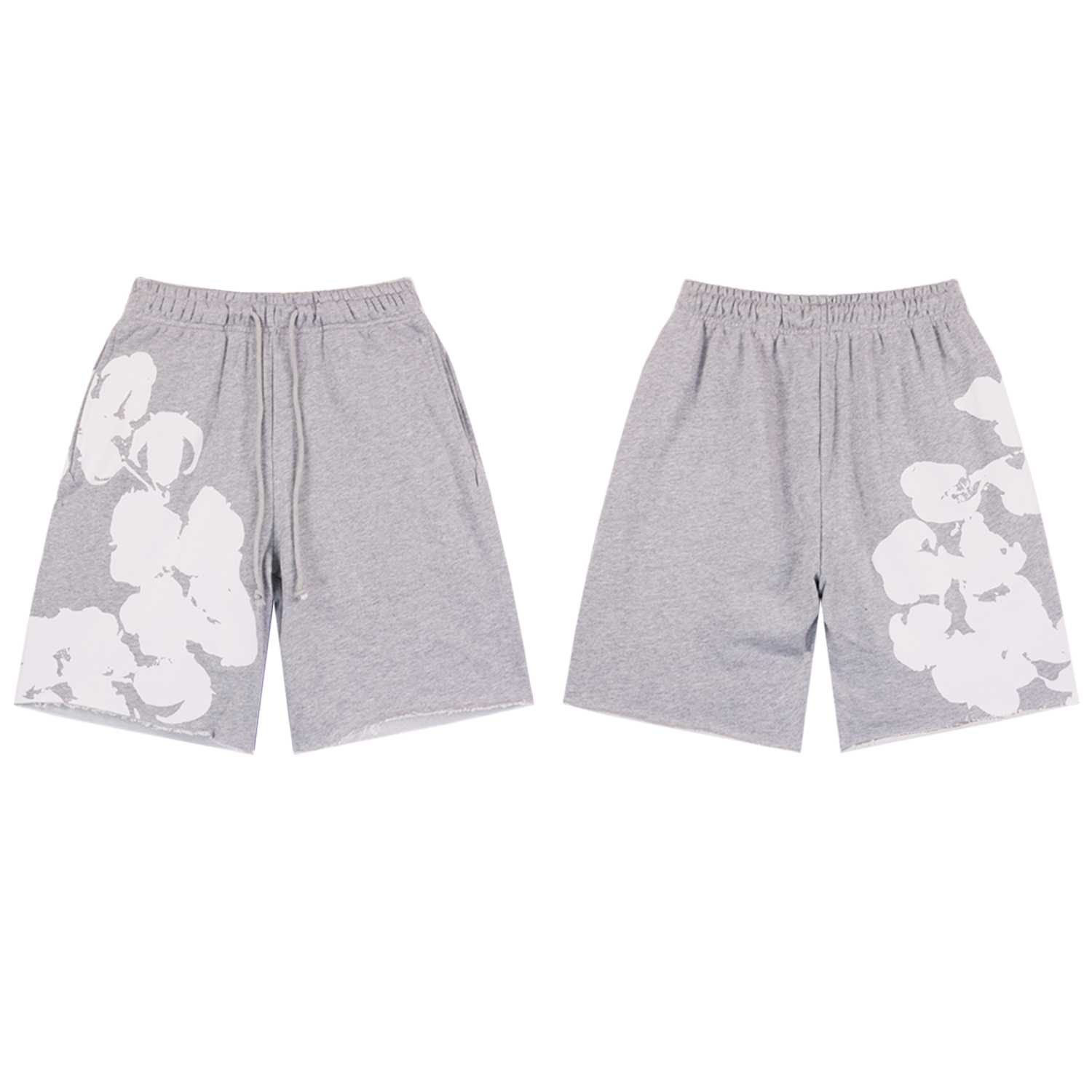 Denim Tears Big Cotton Wreath Sweat Shorts - DopestKickz
