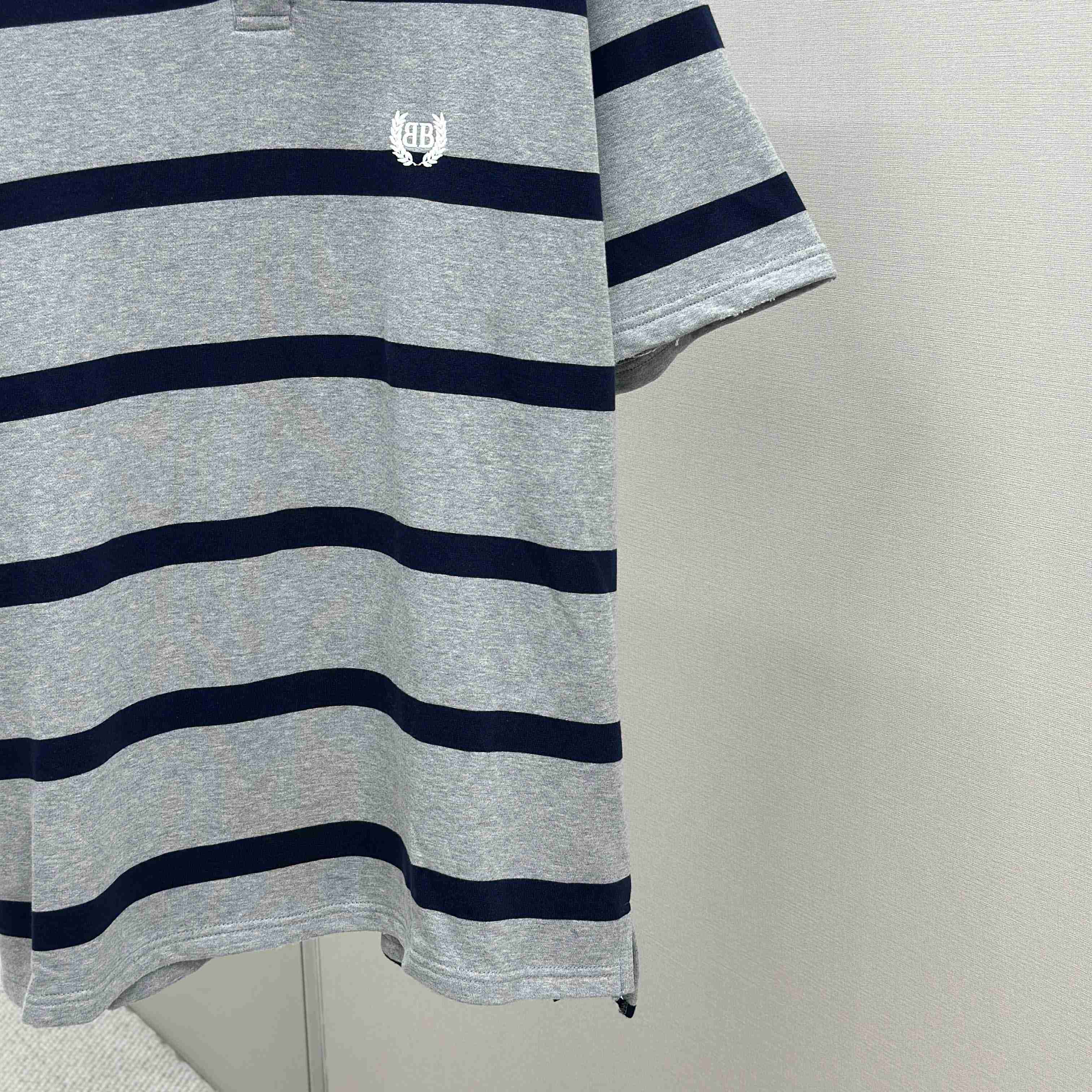 Balenciaga Laurel Classic Oversized Polo In Heavy Grey - DopestKickz