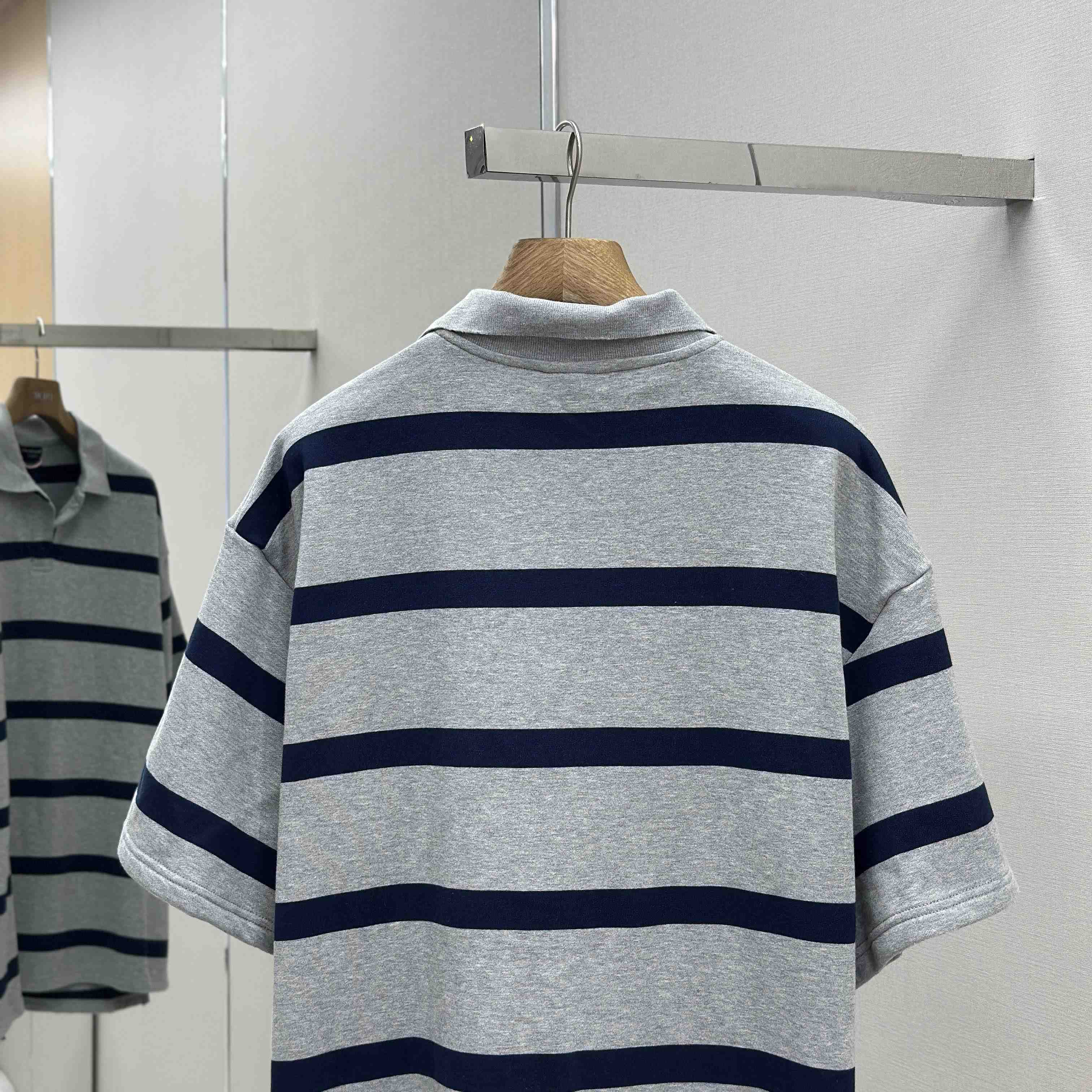 Balenciaga Laurel Classic Oversized Polo In Heavy Grey - DopestKickz