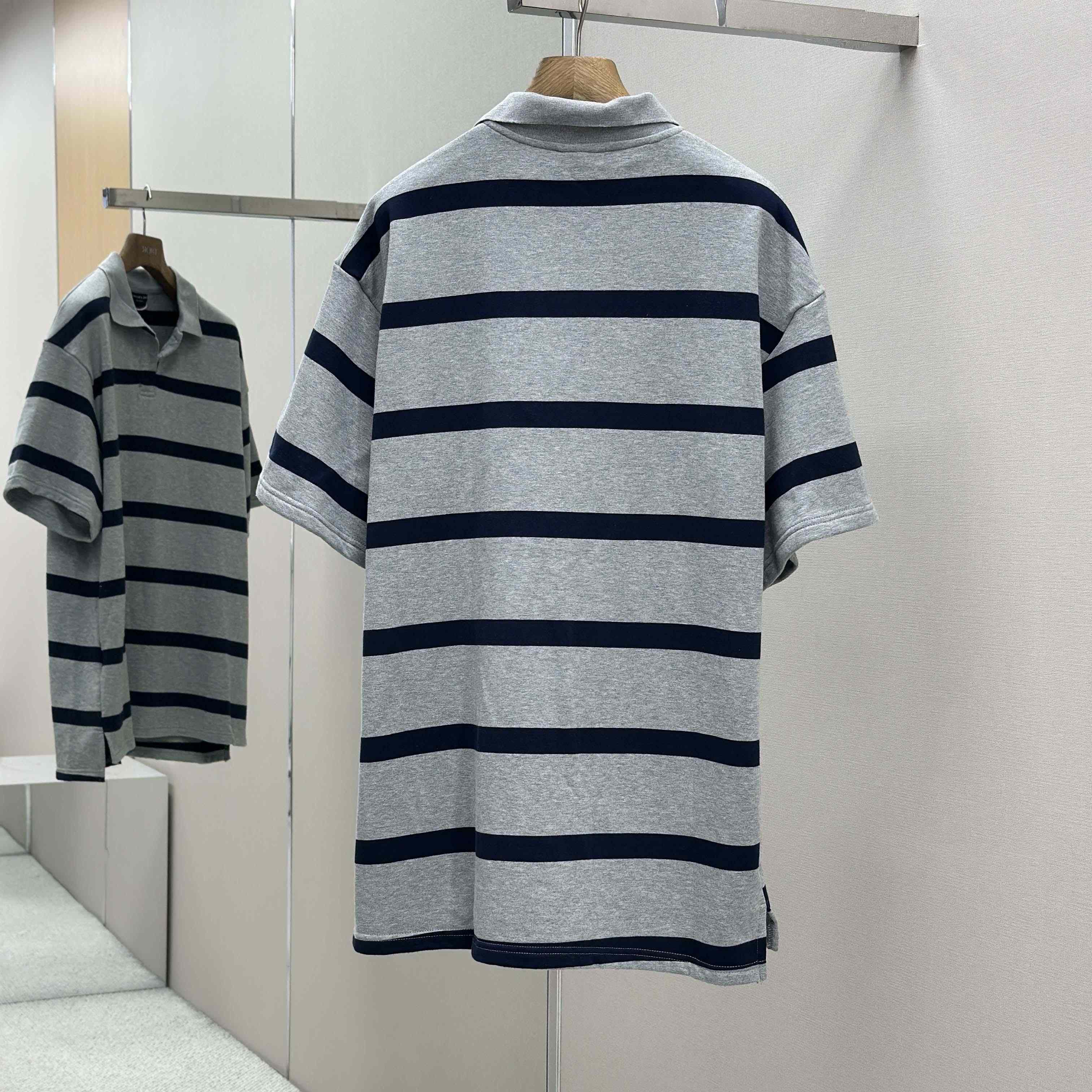 Balenciaga Laurel Classic Oversized Polo In Heavy Grey - DopestKickz