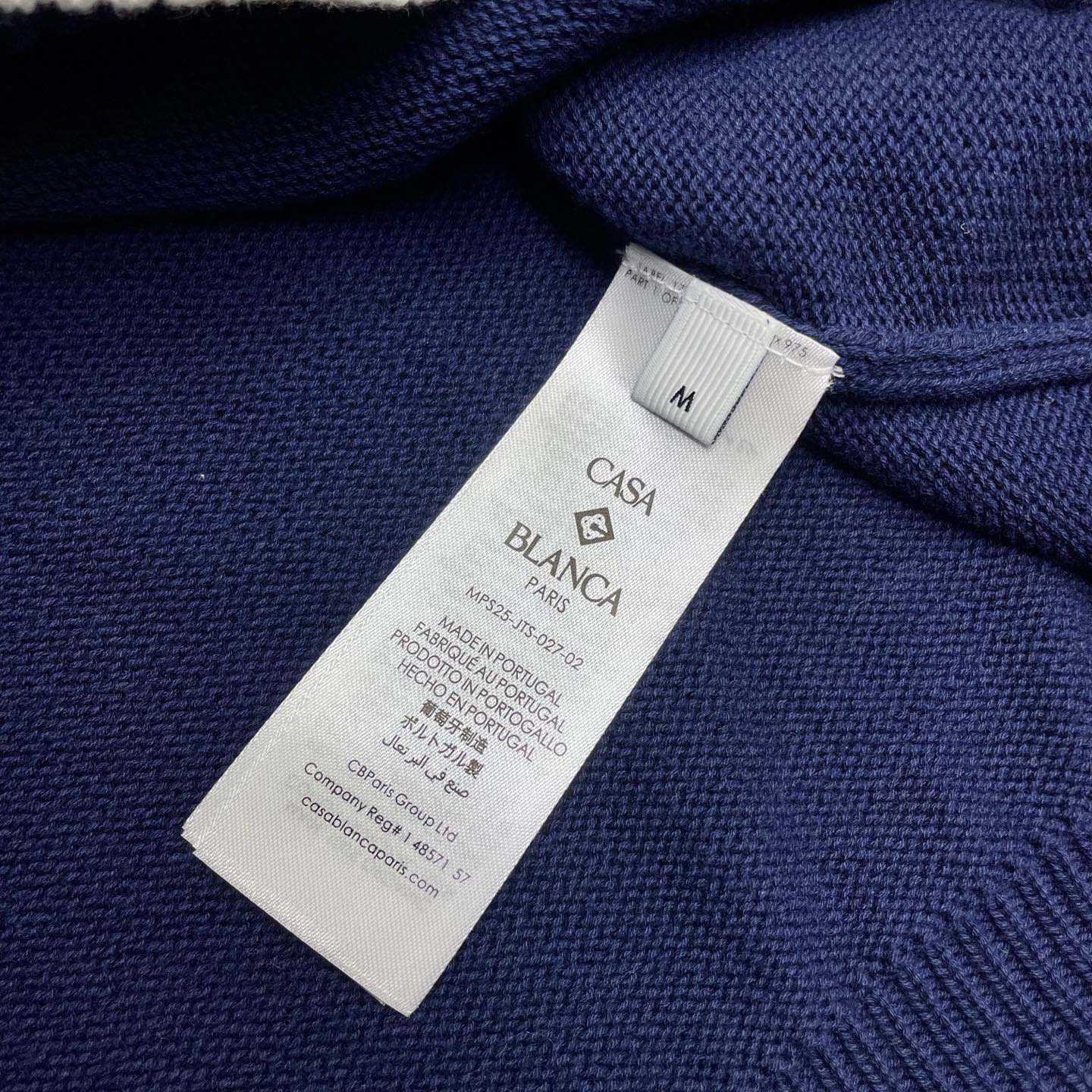 Casablanca Merino Wool T-shirt With Striped Collar In Blue   D0089 - DopestKickz