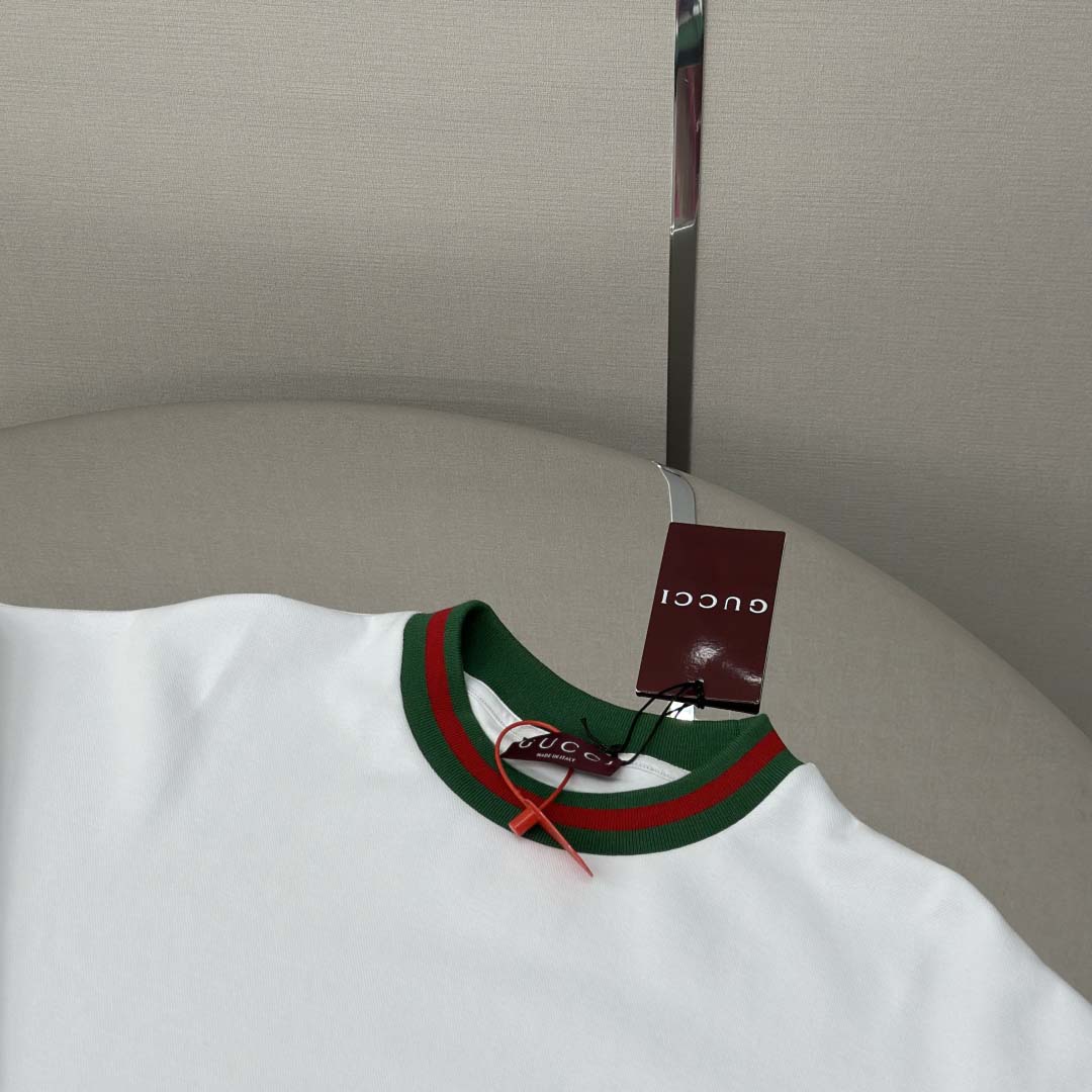 Gucci Cotton Piquet Sweatshirt With Web - DopestKickz