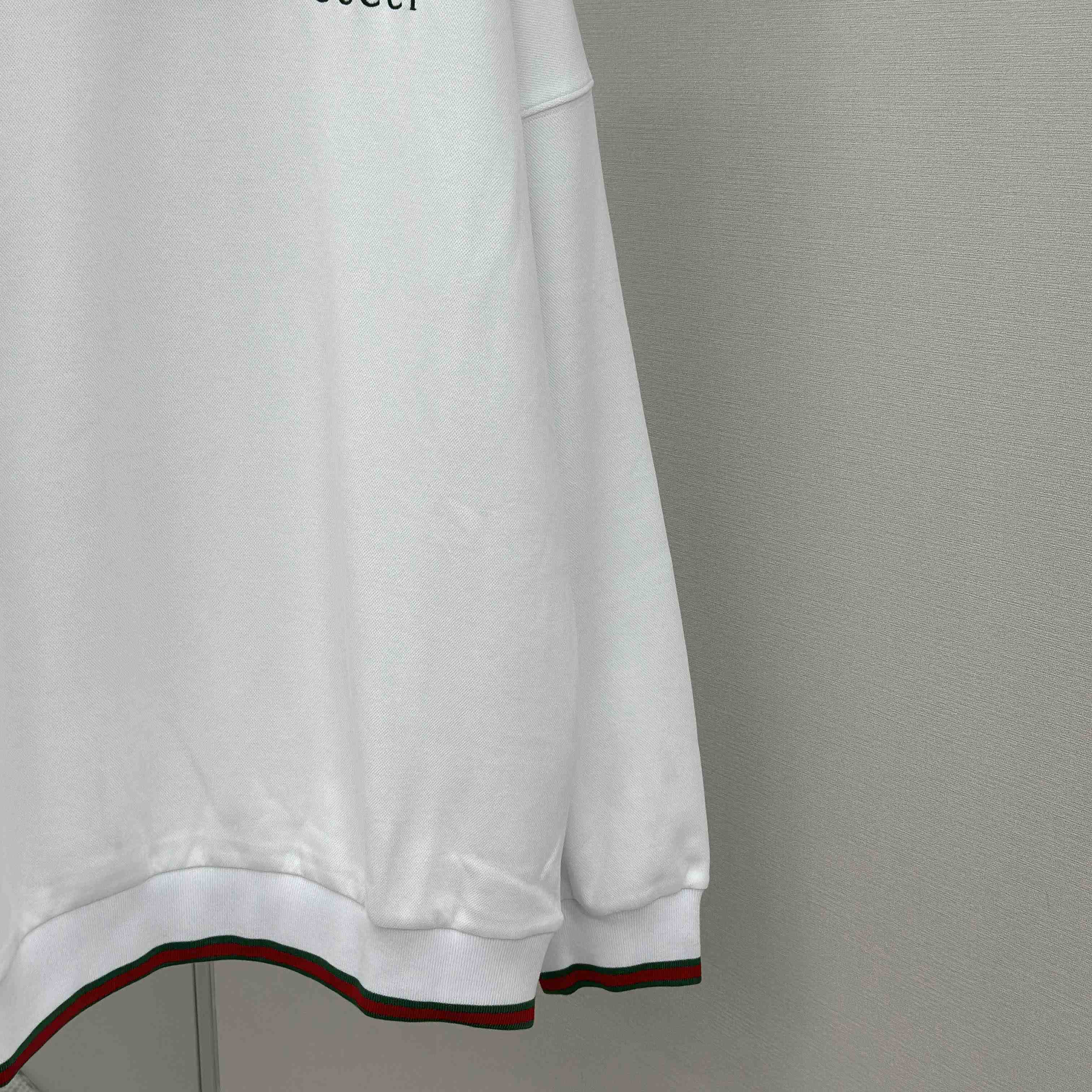 Gucci Cotton Piquet Sweatshirt With Web - DopestKickz