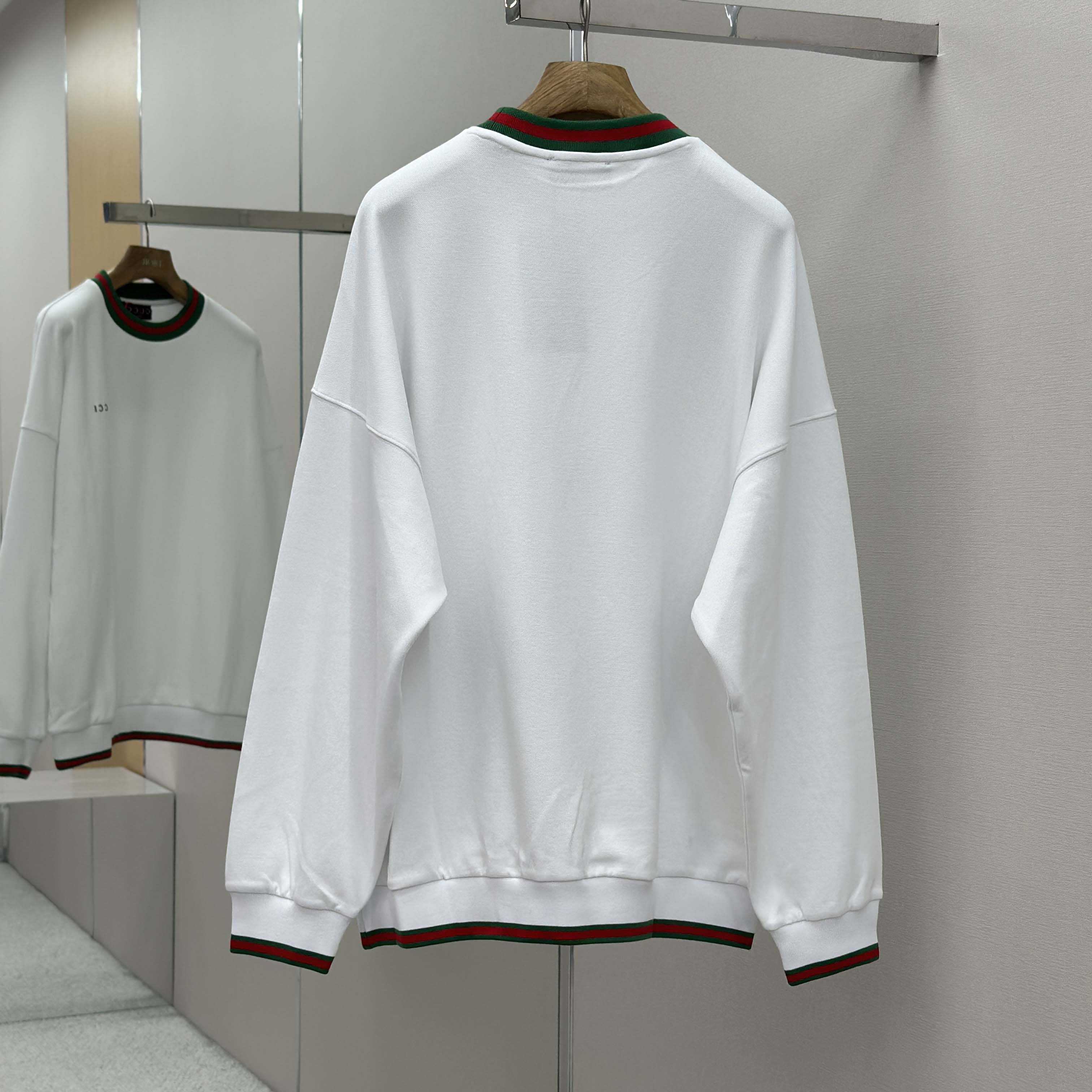 Gucci Cotton Piquet Sweatshirt With Web - DopestKickz