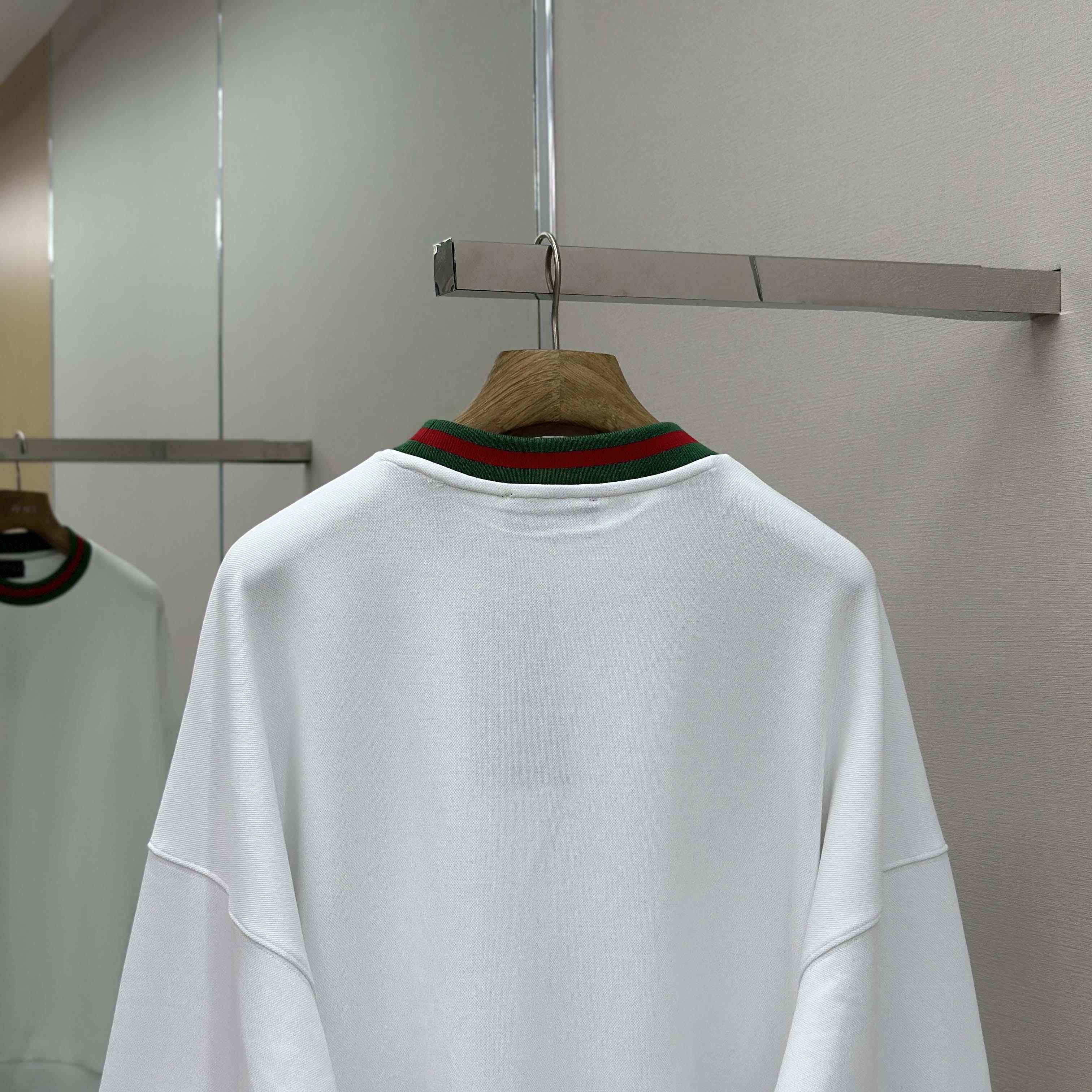 Gucci Cotton Piquet Sweatshirt With Web - DopestKickz