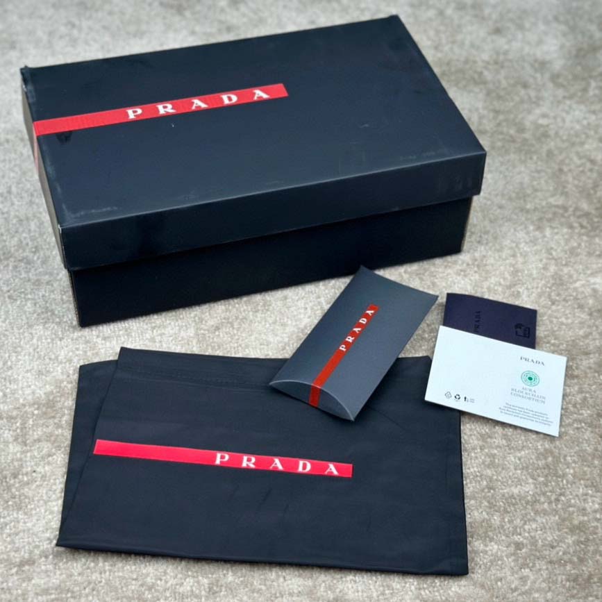 Prada Patent Leather And Technical Fabric Prada America's Cup Sneakers - DopestKickz