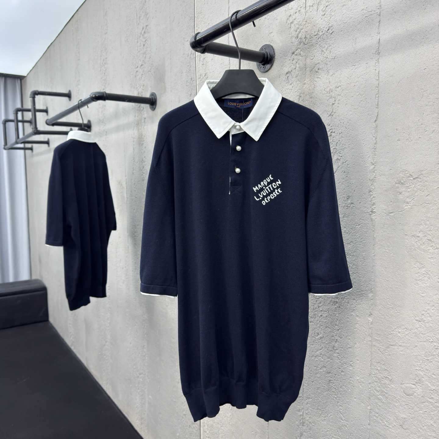 Louis Vuitton Embroidered Short-Sleeved Cotton Blend Polo Shirt   1AFQQK - DopestKickz