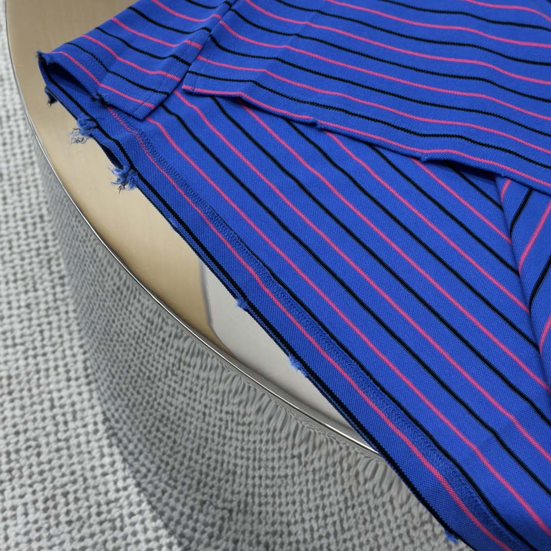 Balenciaga Striped Polo Shirt - DopestKickz