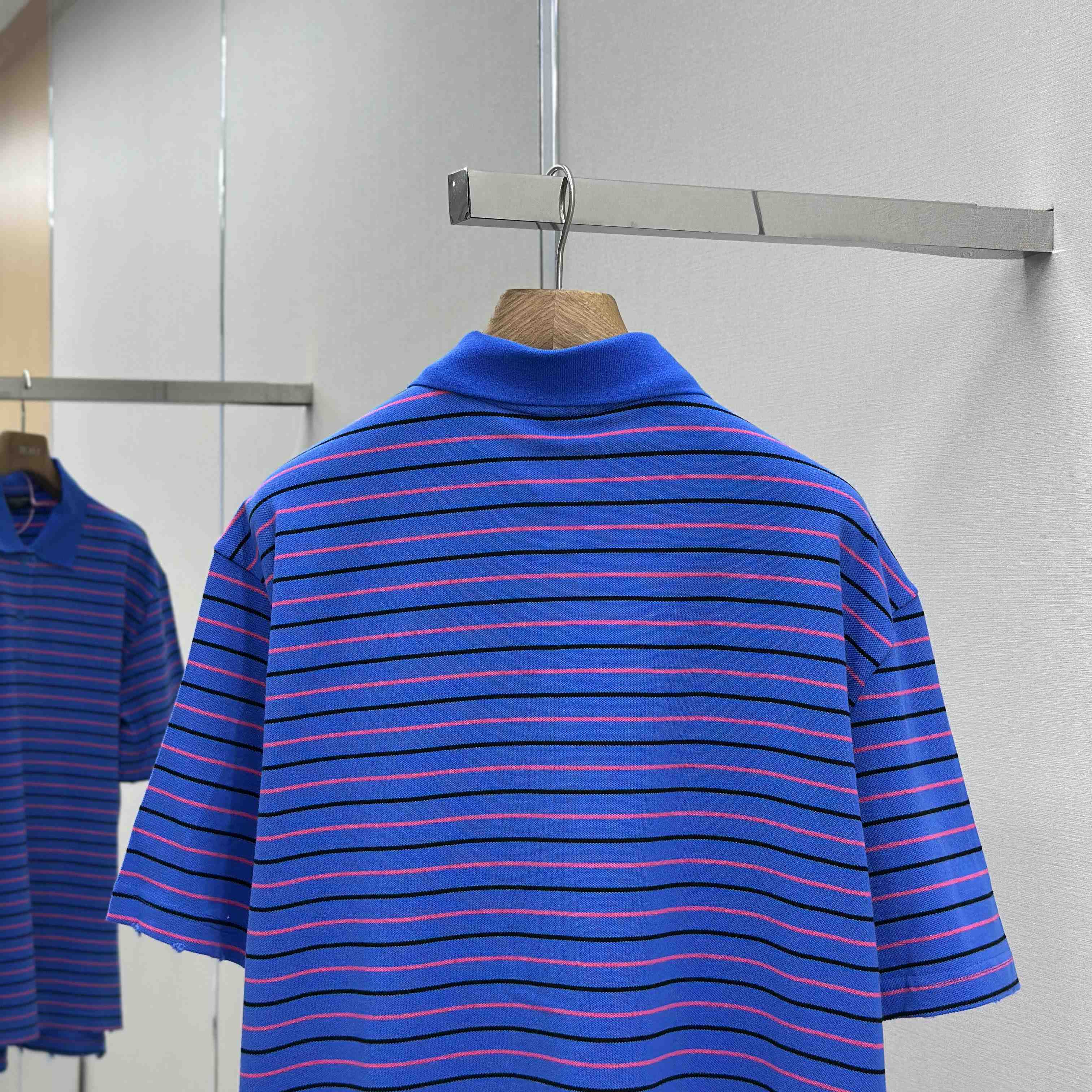 Balenciaga Striped Polo Shirt - DopestKickz