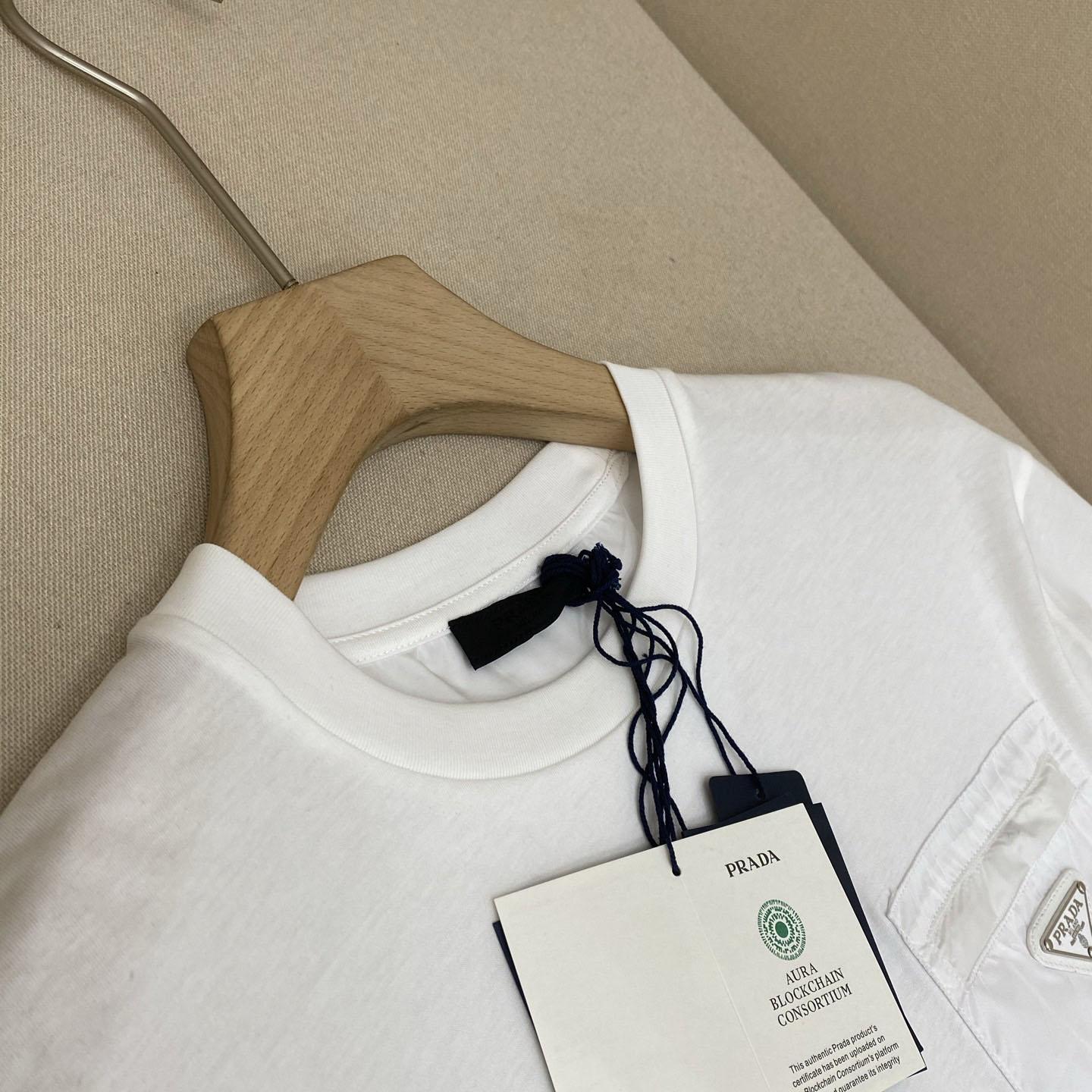 Prada Re-Nylon And Jersey T-shirt - DopestKickz