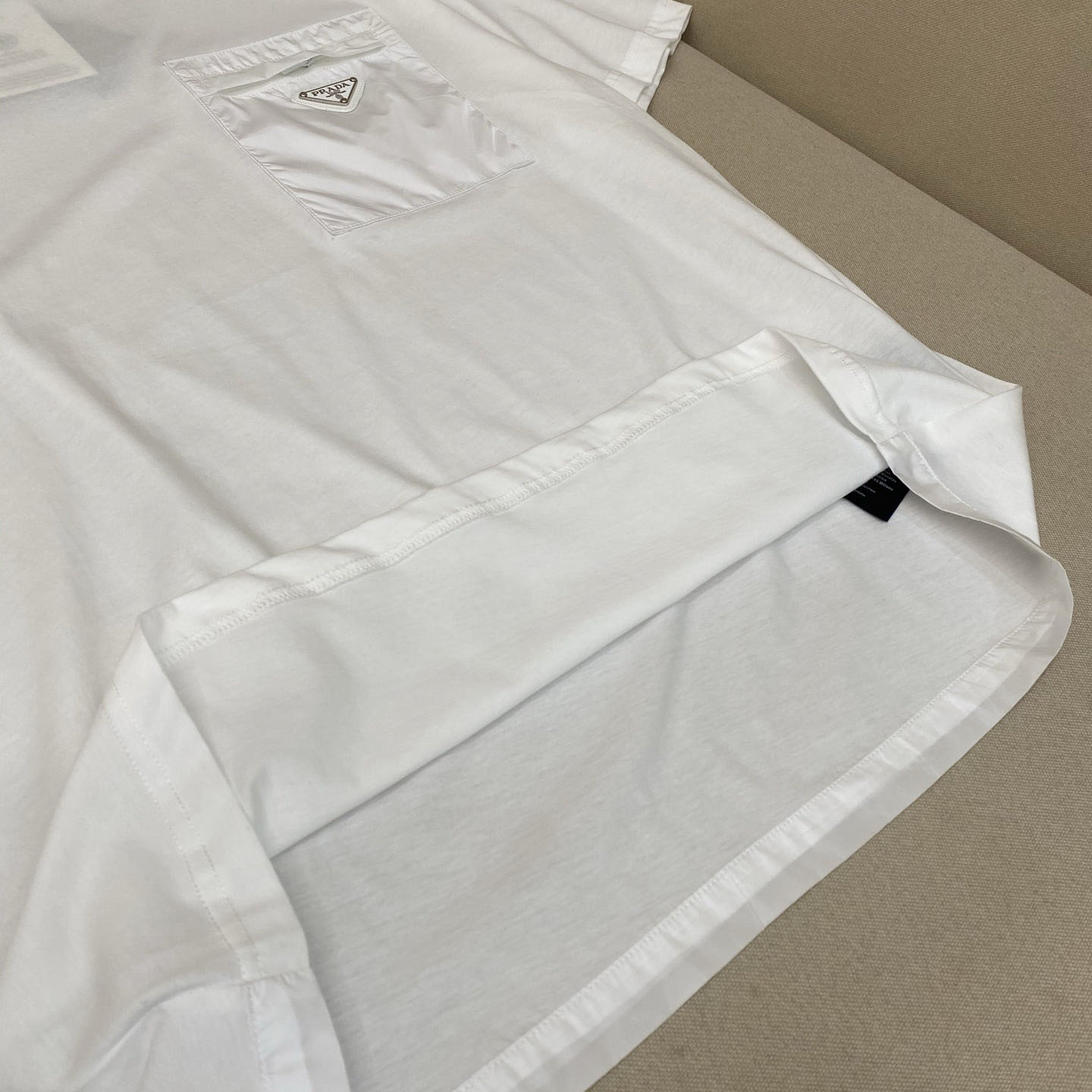 Prada Re-Nylon And Jersey T-shirt - DopestKickz