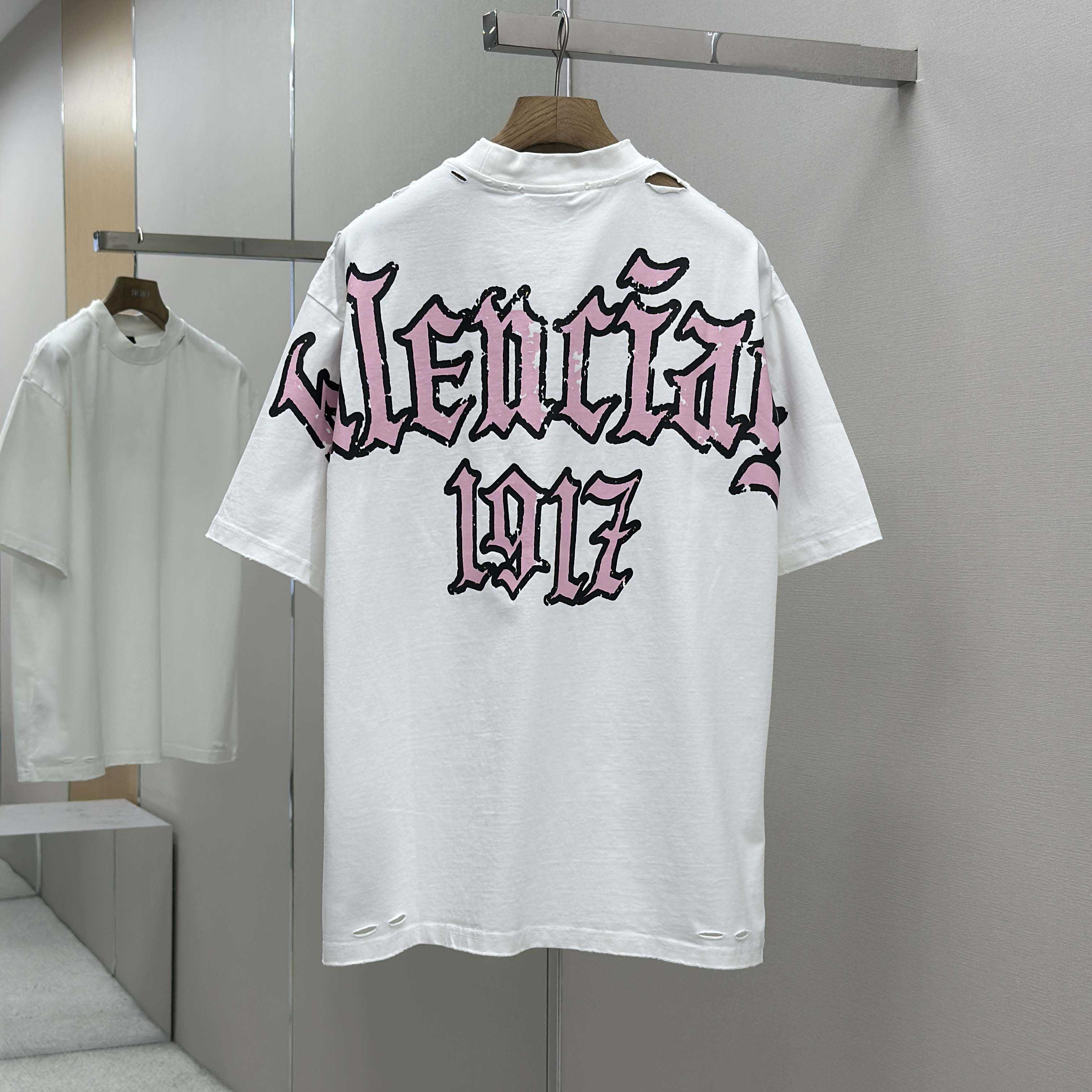 Balenciaga Blackletter Script Oversized T Shirt - DopestKickz