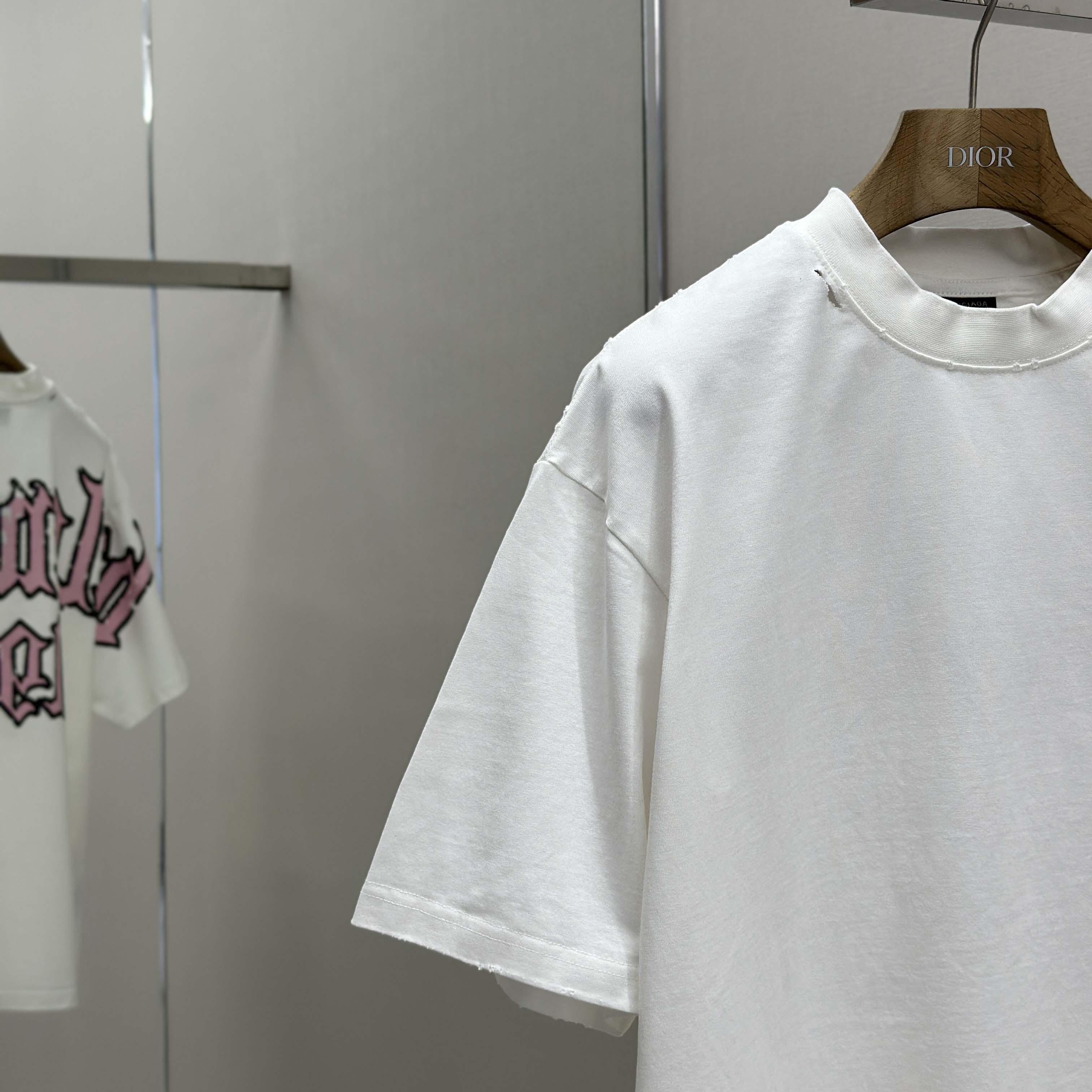 Balenciaga Blackletter Script Oversized T Shirt - DopestKickz