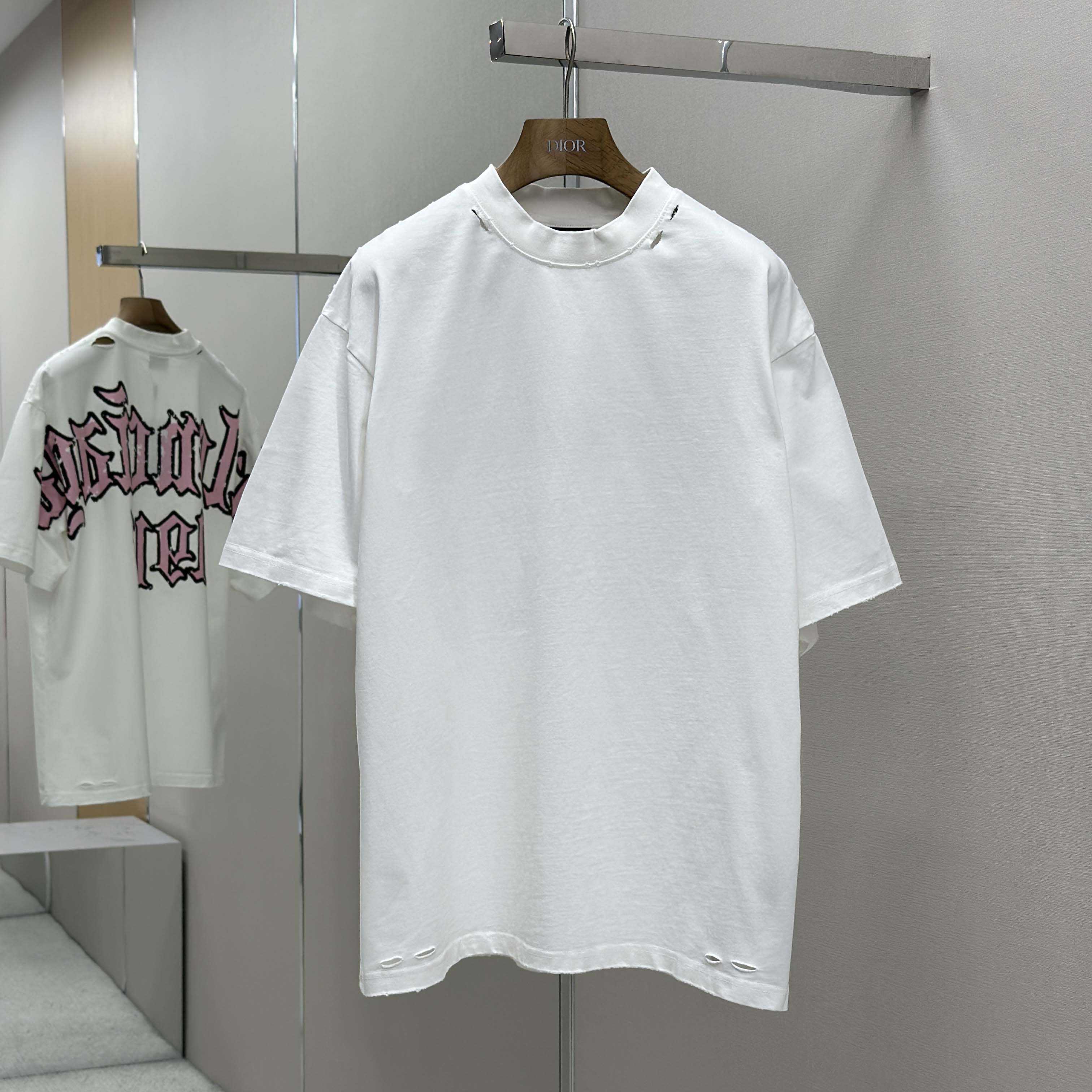 Balenciaga Blackletter Script Oversized T Shirt - DopestKickz