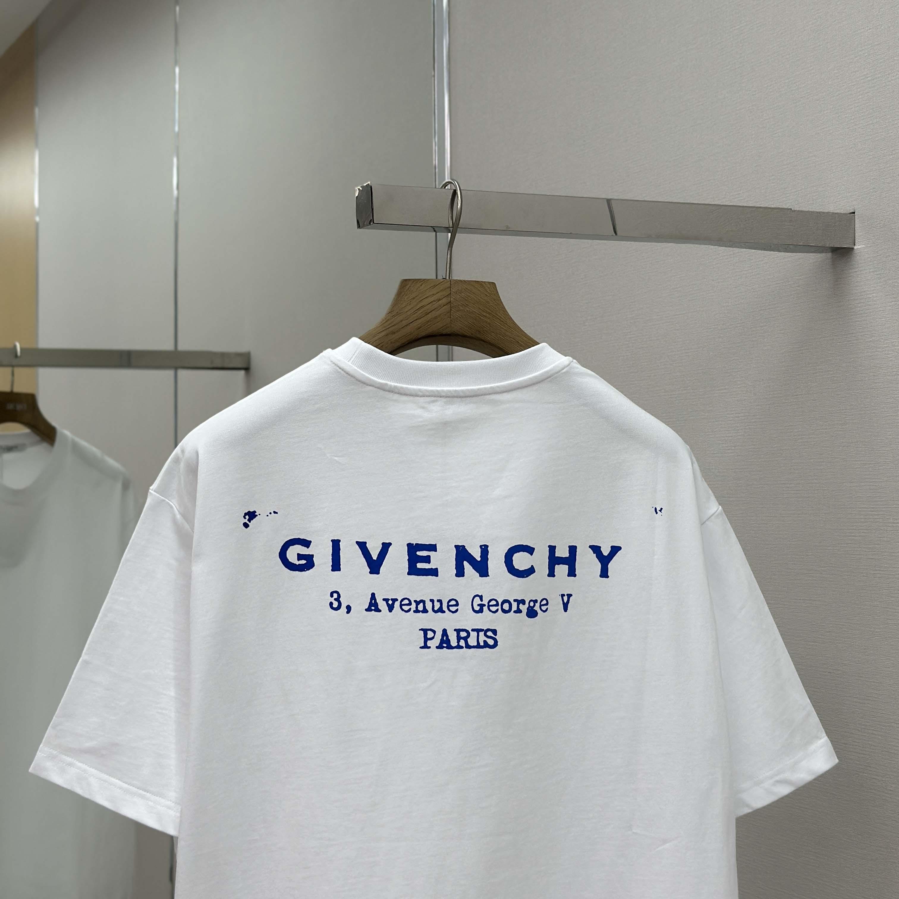 Givenchy T-shirt In Cotton With GIVENCHY Stamp Print - DopestKickz