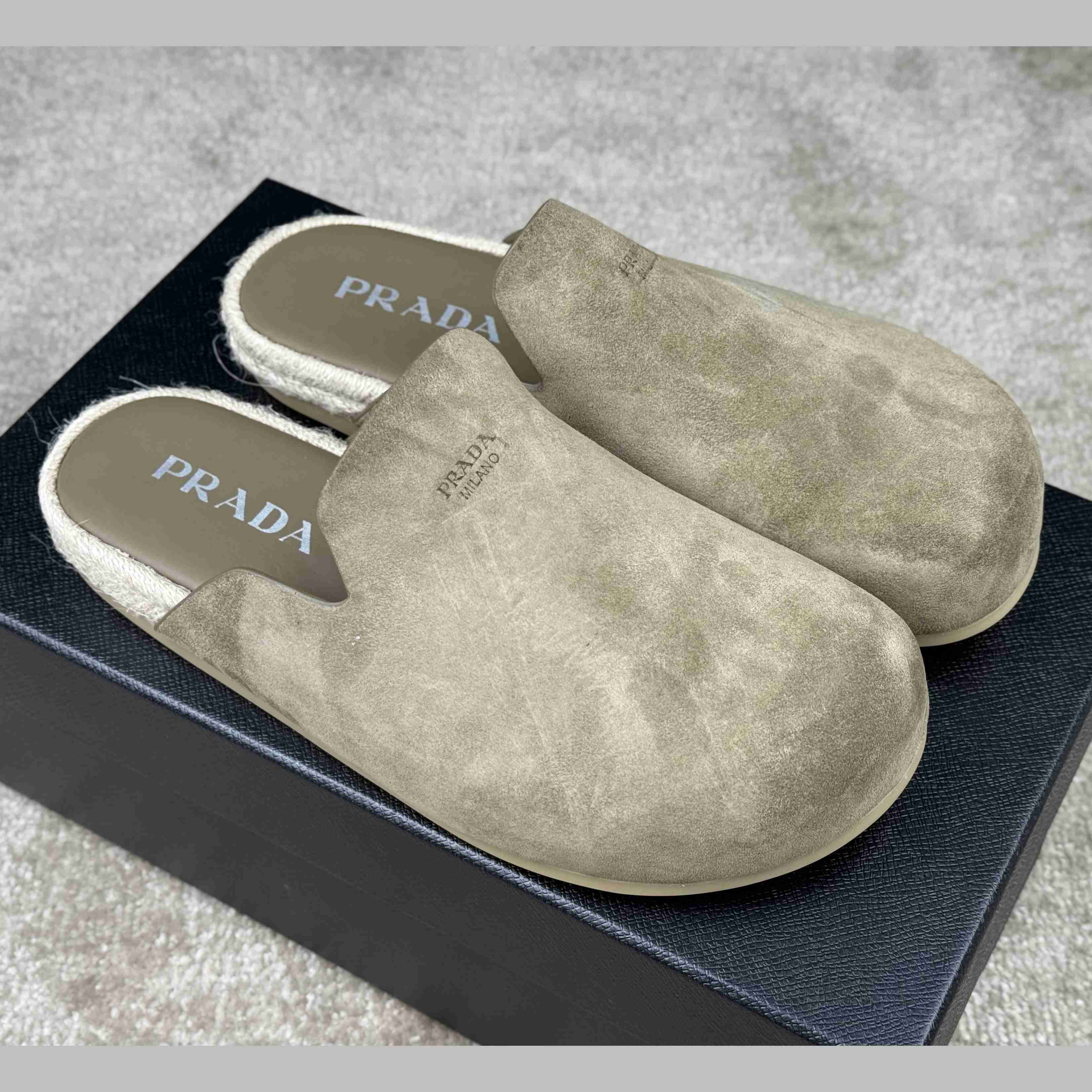 Prada Suede Mules - DopestKickz
