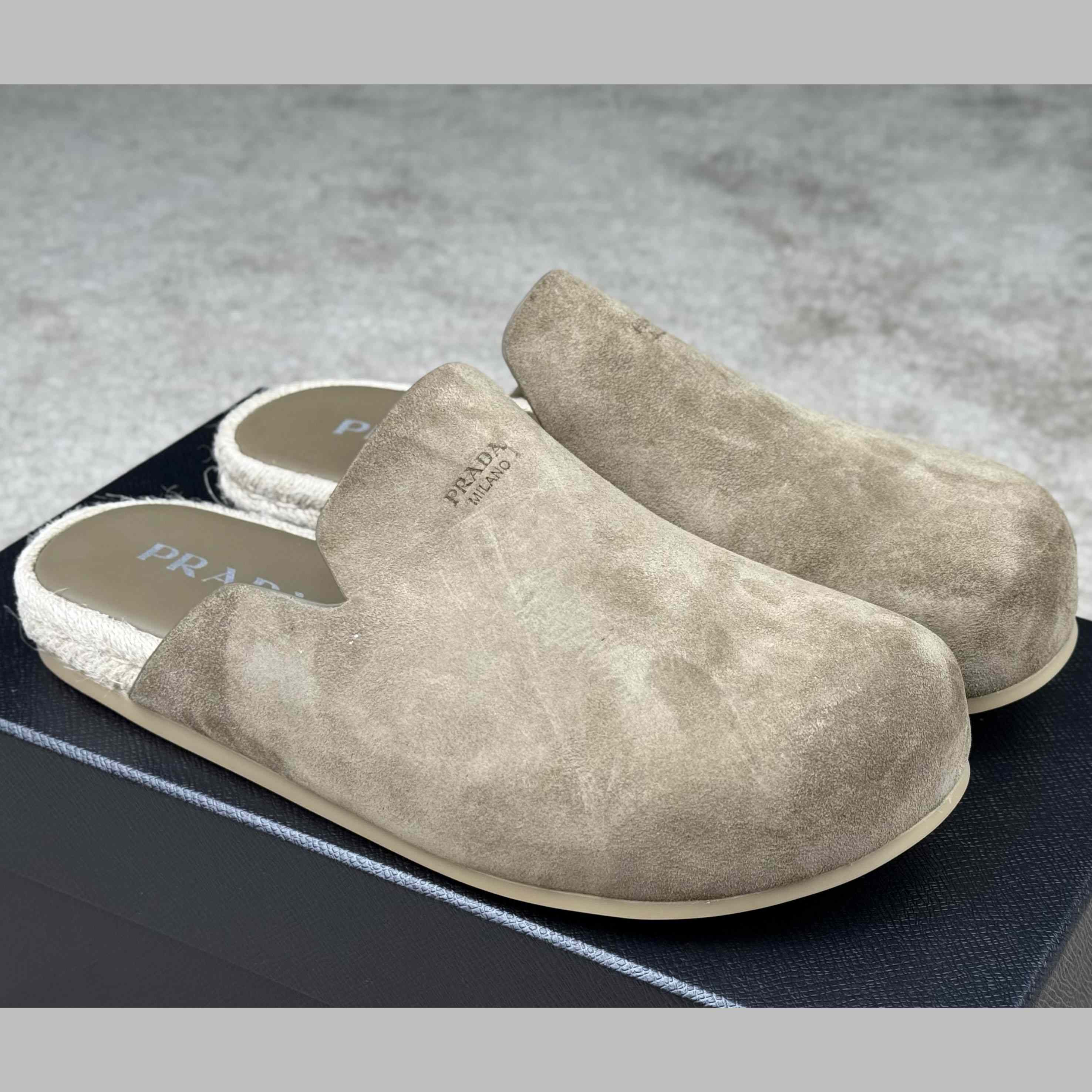 Prada Suede Mules - DopestKickz
