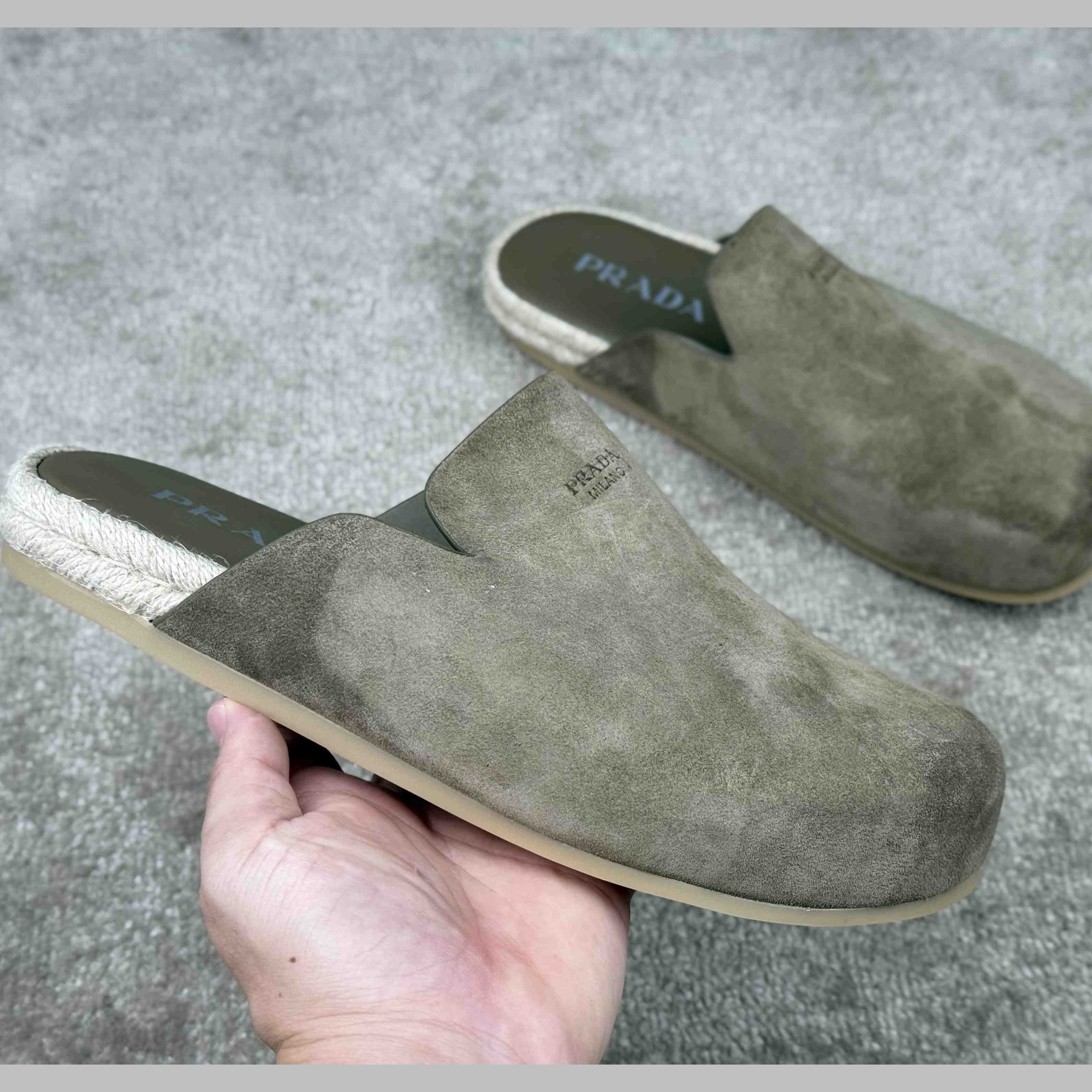 Prada Suede Mules - DopestKickz