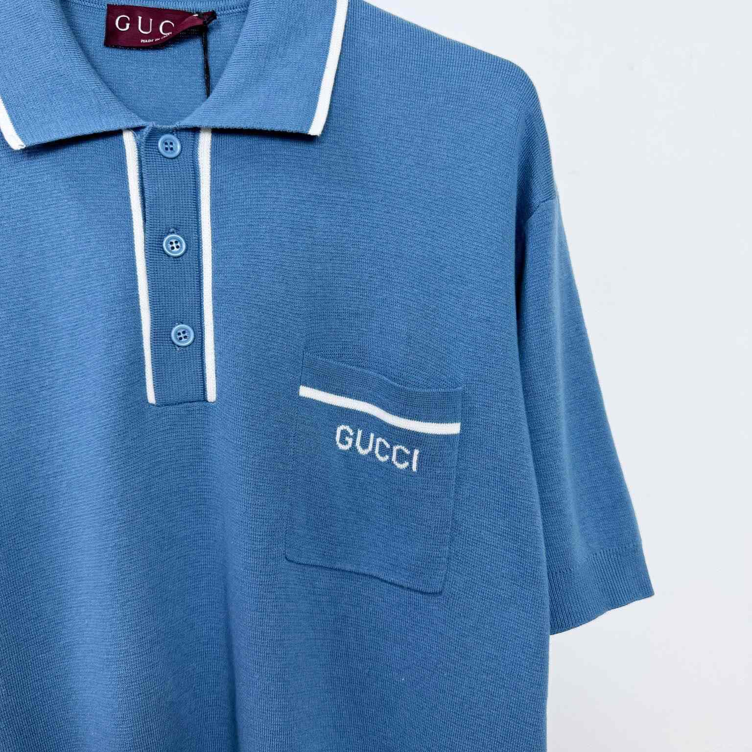 Gucci Gg Silk And Cotton Jacquard Polo Shirt - DopestKickz