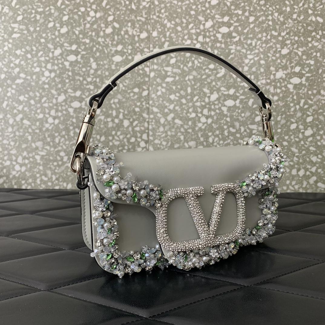 Valenti Garavani Locò Small Embroidered  Shoulder Bag - DopestKickz