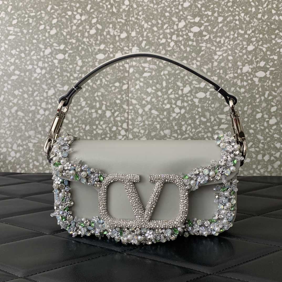 Valenti Garavani Locò Small Embroidered  Shoulder Bag - DopestKickz