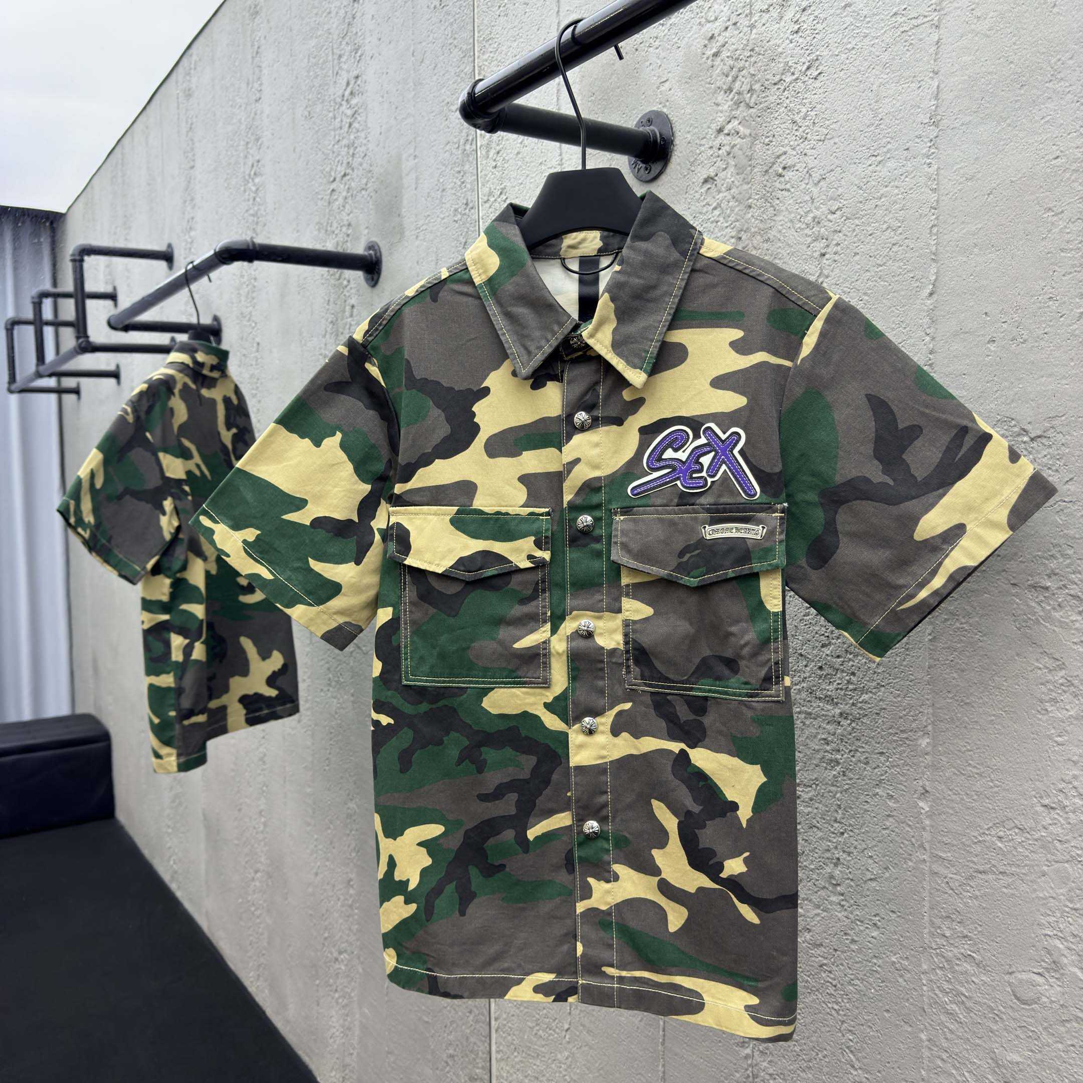 Chrome Hearts Sex Records Button Up Shirt - DopestKickz