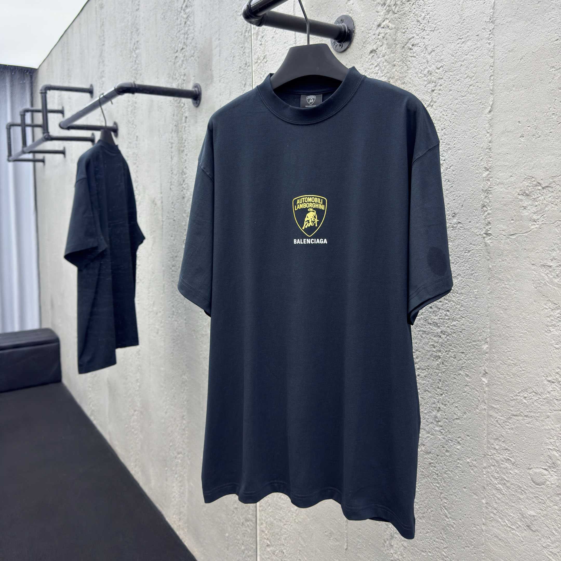 Balenciaga I Automobili Lamborghini Oversized T-Shirt inFaded Black  - DopestKickz