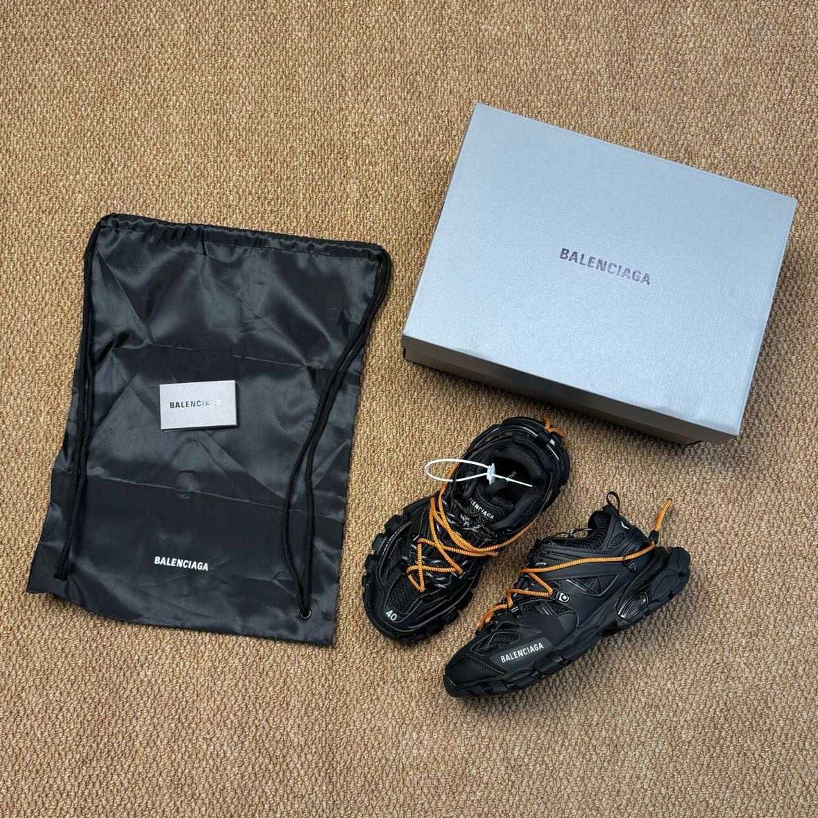 Balenciaga Track Trail Laces Sneaker In Black - DopestKickz