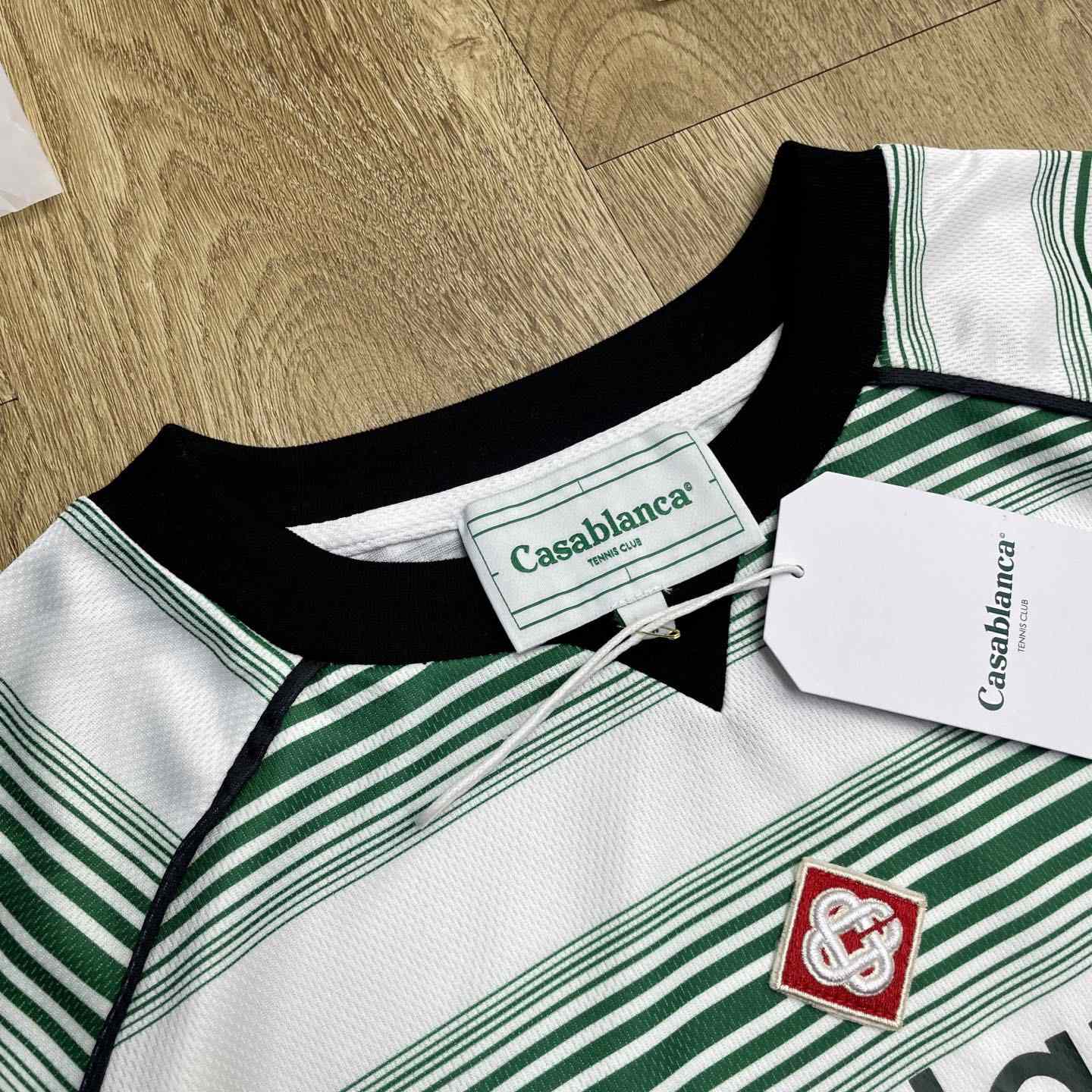 Casablanca Gradient Stripe Panelled T-shirt   C1010 - DopestKickz