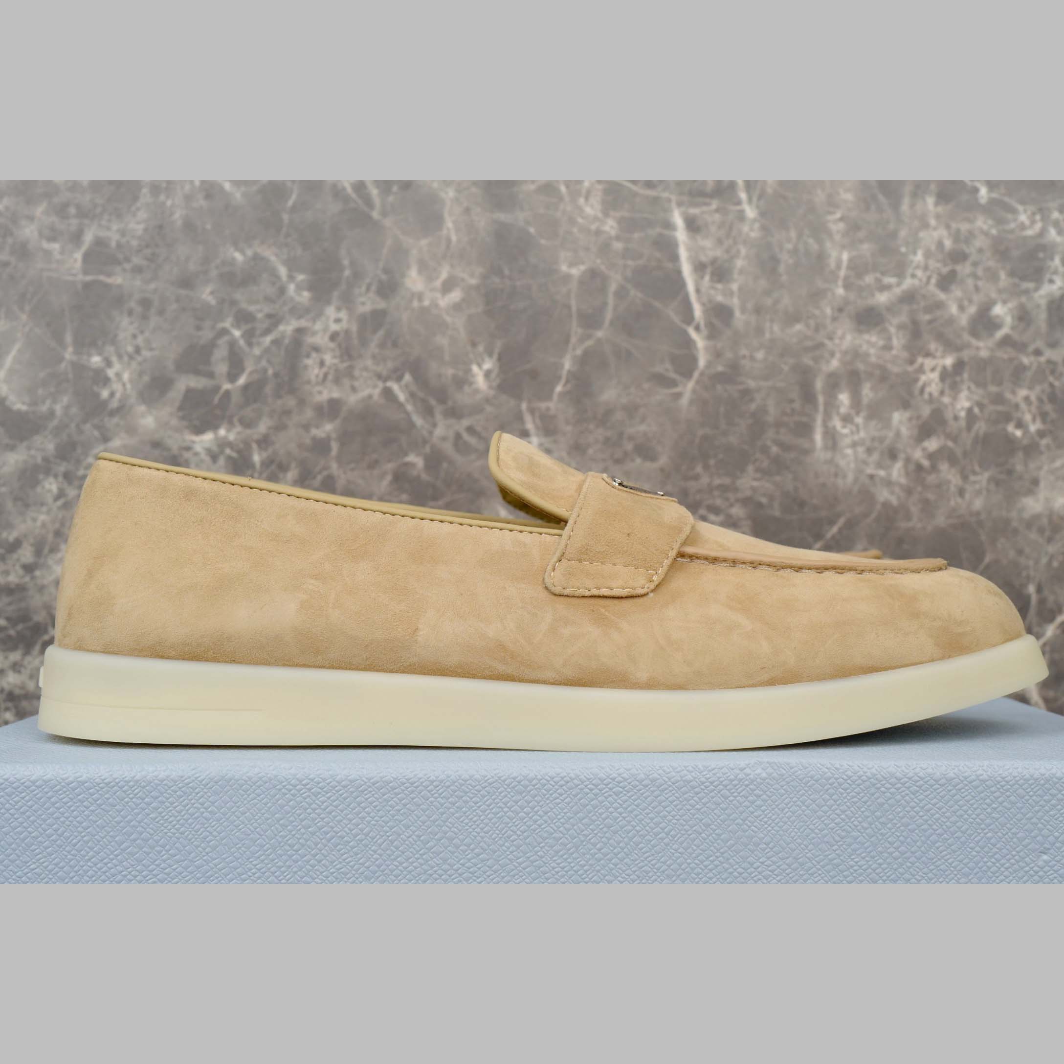 Prada Suede Leather Loafers - DopestKickz