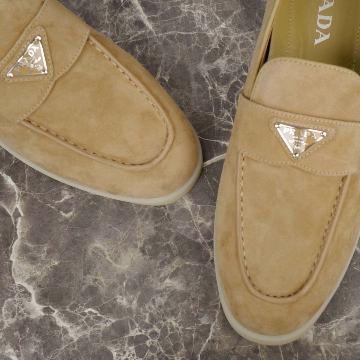 Prada Suede Leather Loafers - DopestKickz