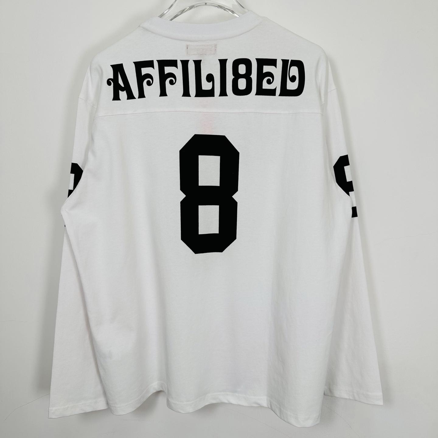 Supreme Affiliated L/S Football Top White YF1234    (50% Off Sale) - DopestKickz
