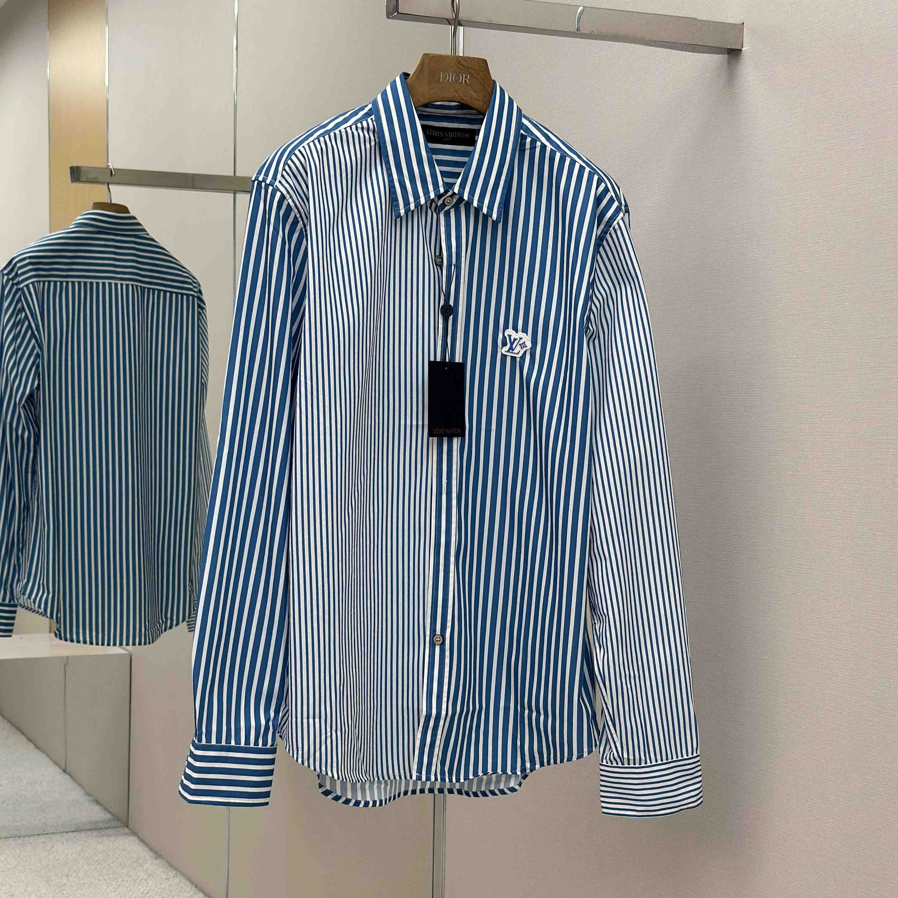 Louis Vuitton Monogram Patchwork Striped Shirt     1AHVWM - DopestKickz