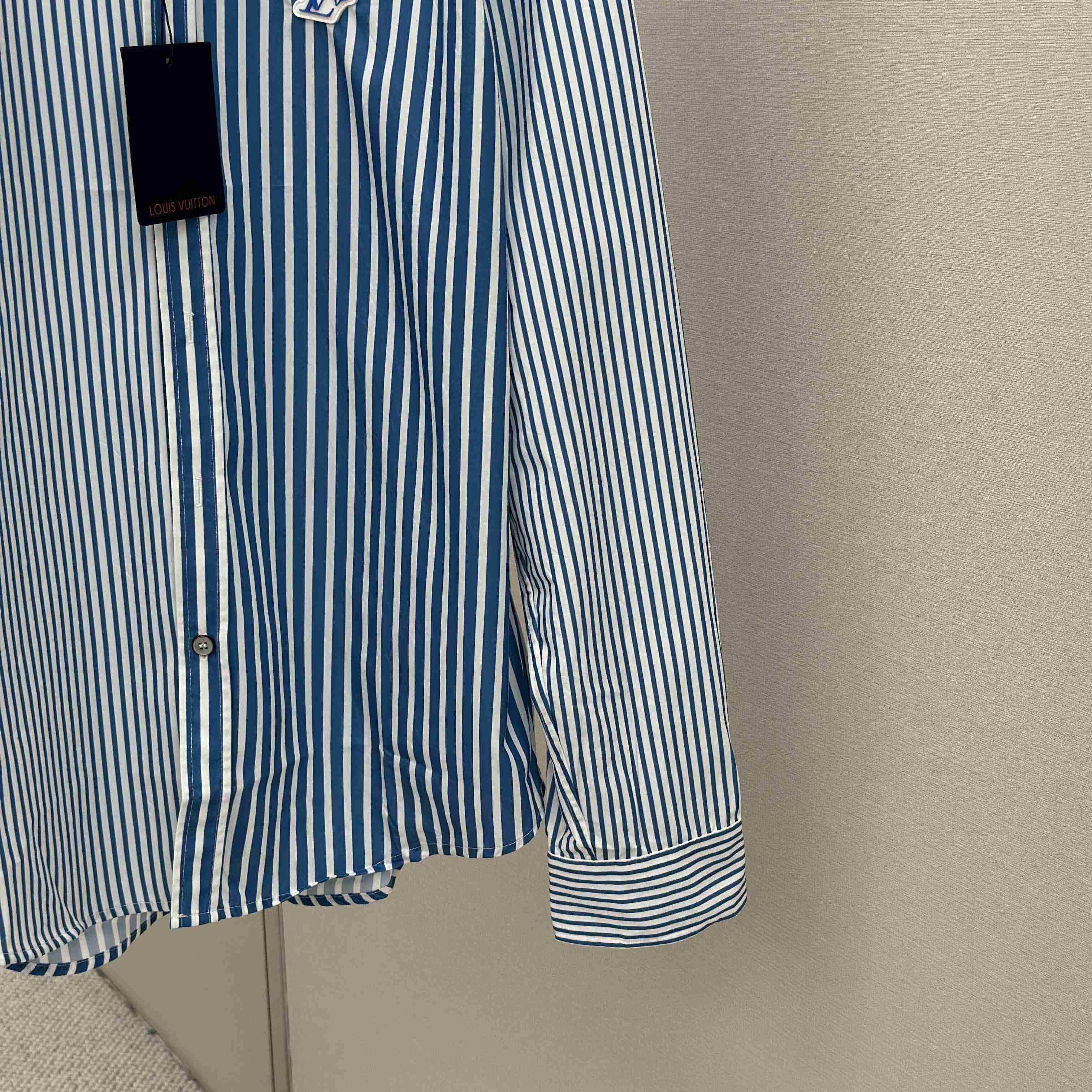 Louis Vuitton Monogram Patchwork Striped Shirt     1AHVWM - DopestKickz