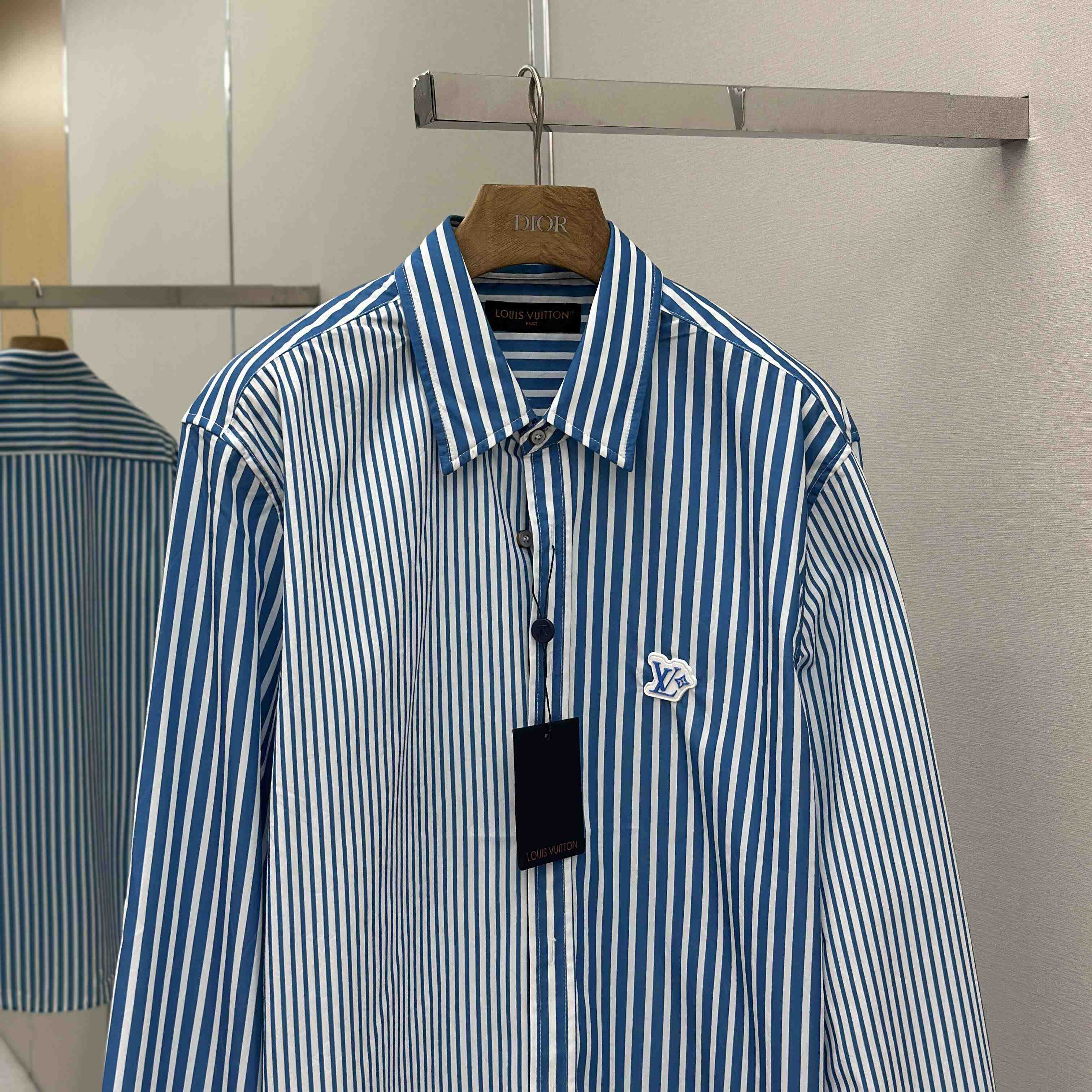 Louis Vuitton Monogram Patchwork Striped Shirt     1AHVWM - DopestKickz