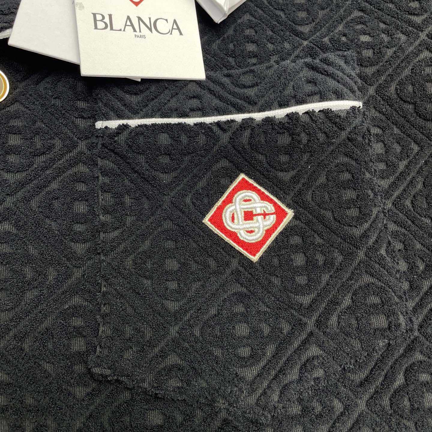 Casablanca Monogram Jacquard Towelling Short Sleeve Shirt   c1028 - DopestKickz